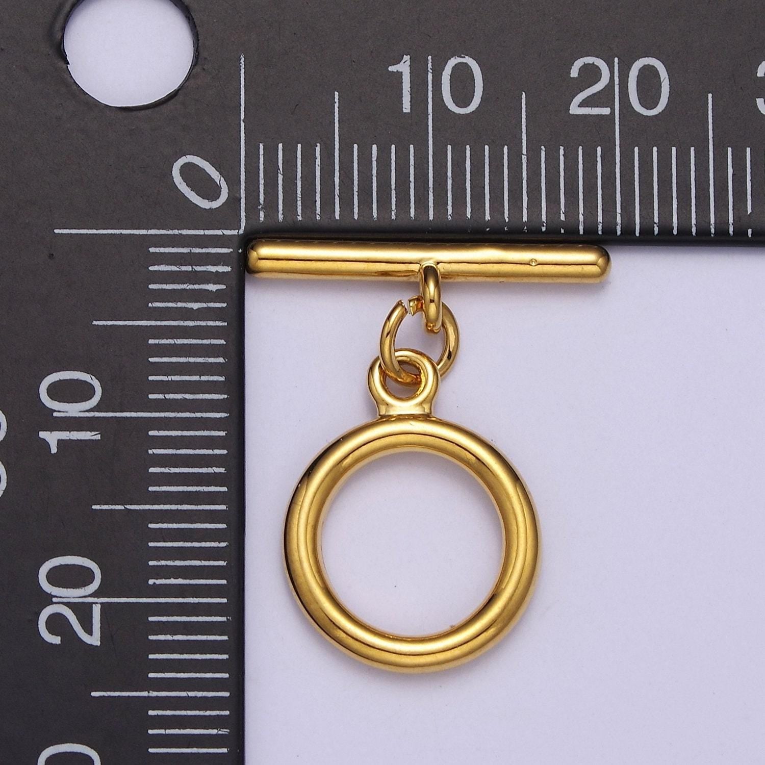 Classic 24k gold filled round toggle clasp, jewelry clasp ot clasp findings l-708