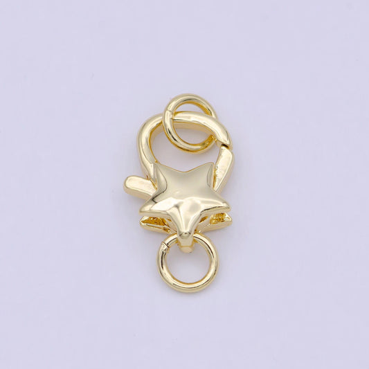 Dainty 14k gold filled star lobster clasp celestial claw with jump ring diy minimalist jewelry supplies l-637
