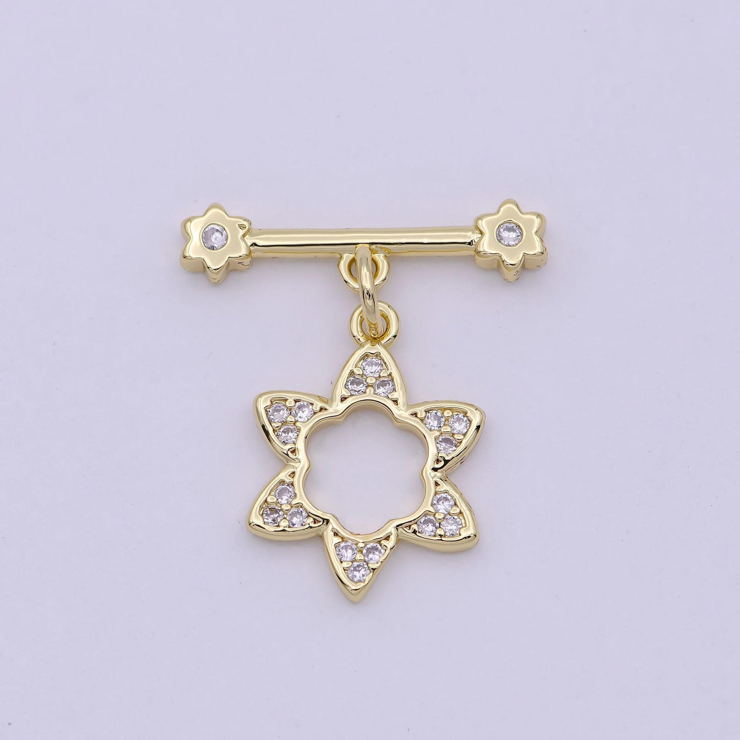 14k gold filled ot toggle clasps star cz clasps connectors for jewelry handmade making bracelet necklace l-631