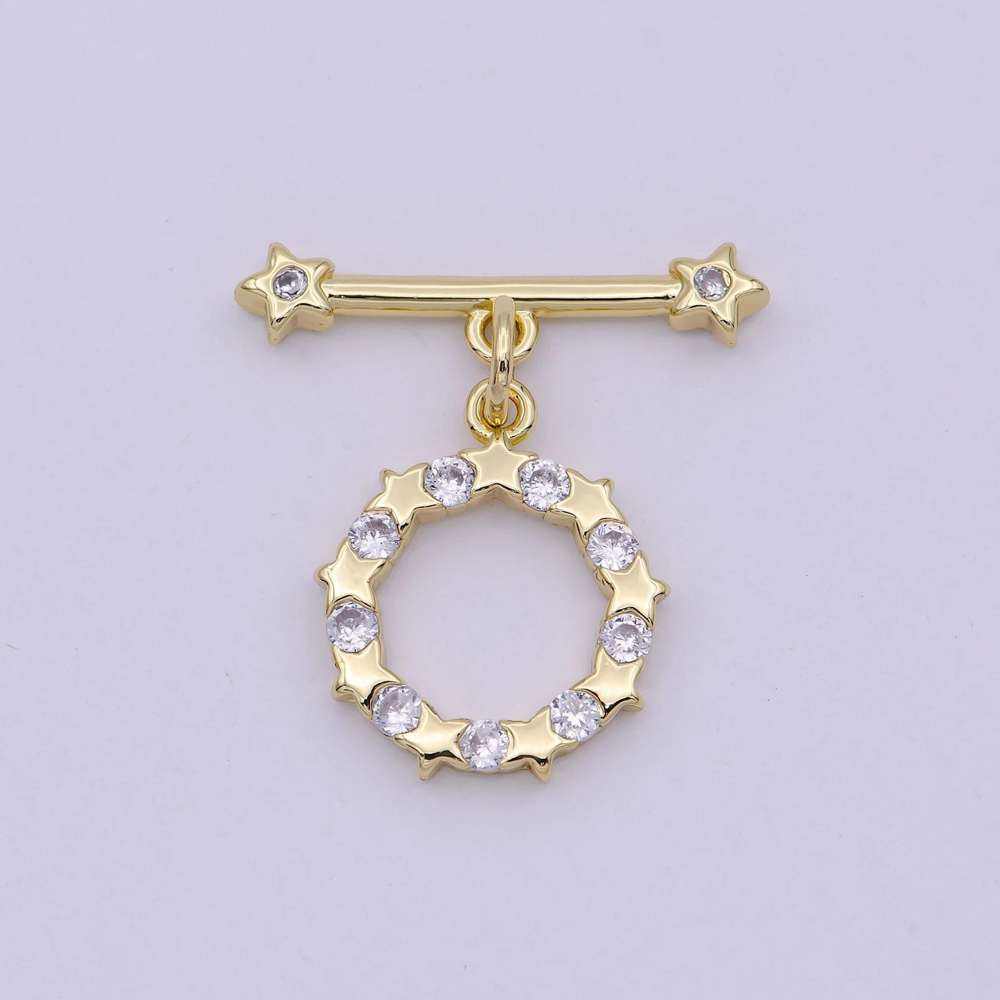 14k gold filled ot toggle clasps star cz clasps connectors for jewelry handmade making bracelet necklace l-630
