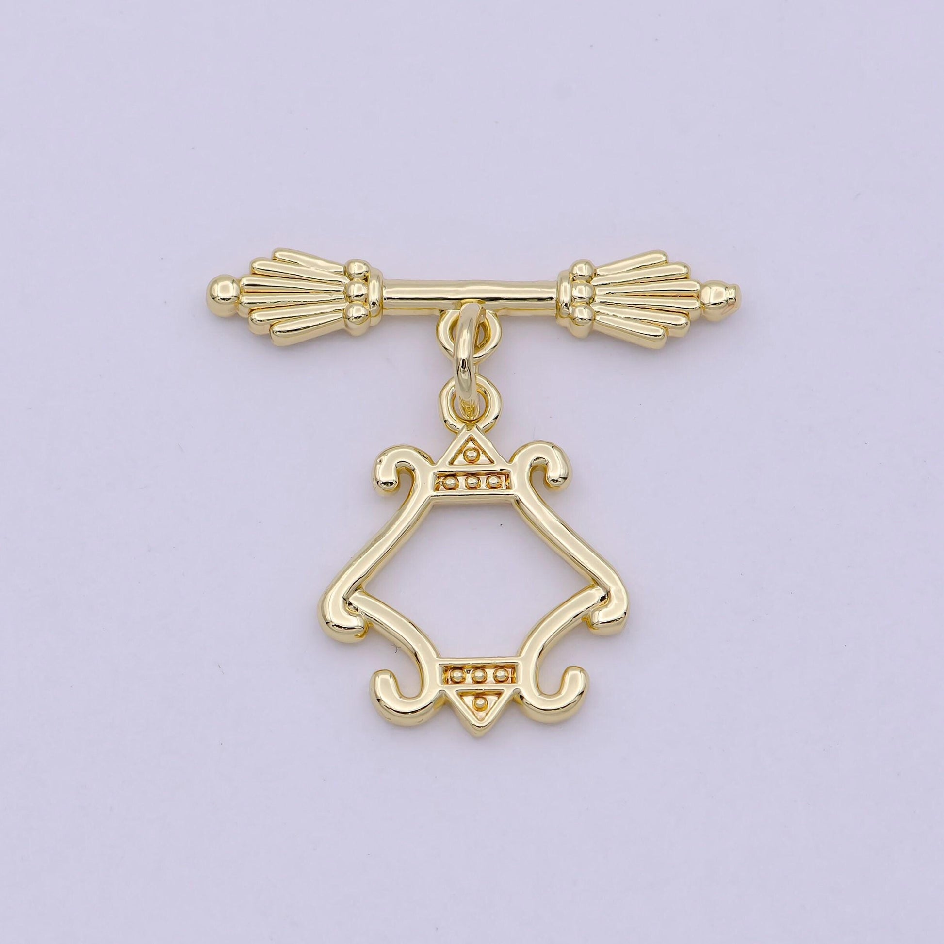 Wholesale gold toggle clasp, vintage ot clasp fancy design ot clasp bulk supply for bracelet necklace component l-625