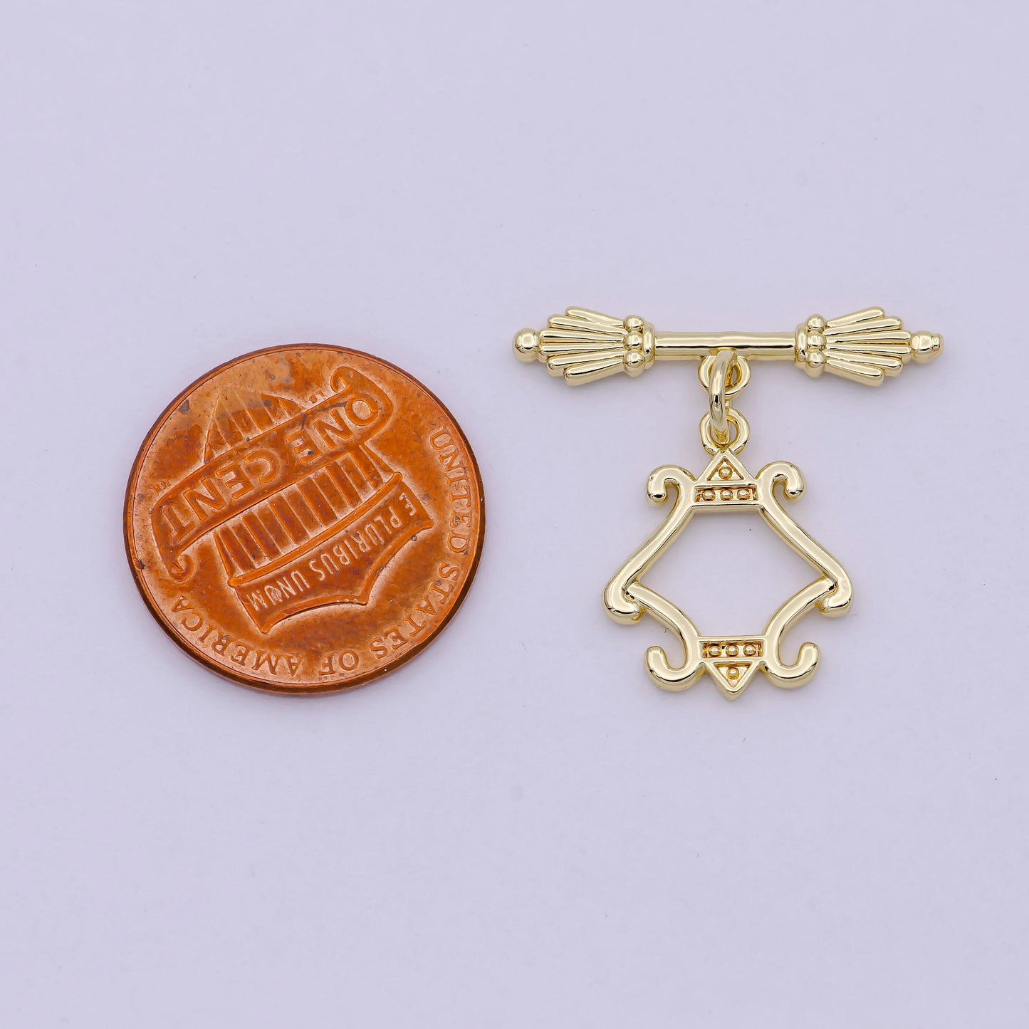 Wholesale gold toggle clasp, vintage ot clasp fancy design ot clasp bulk supply for bracelet necklace component l-625