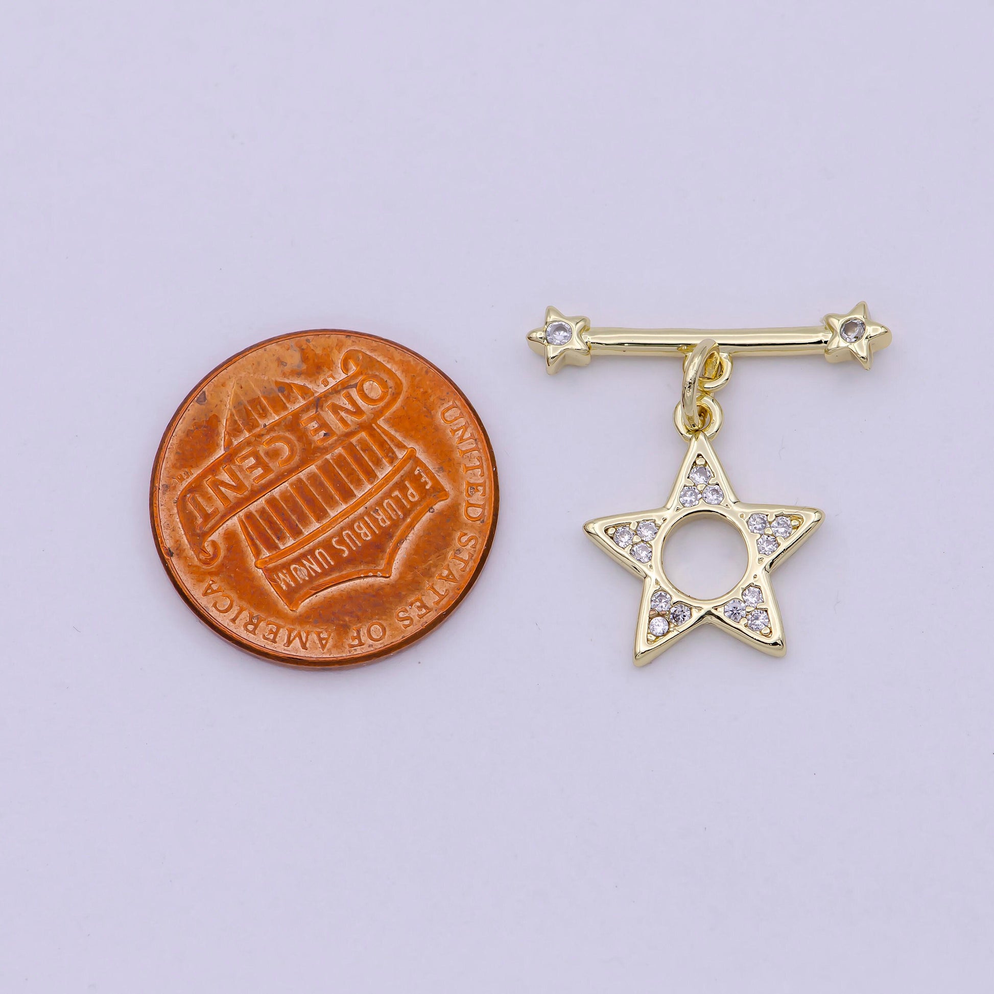14k gold filled ot toggle clasps star cz clasps connectors for jewelry handmade making bracelet necklace l-624