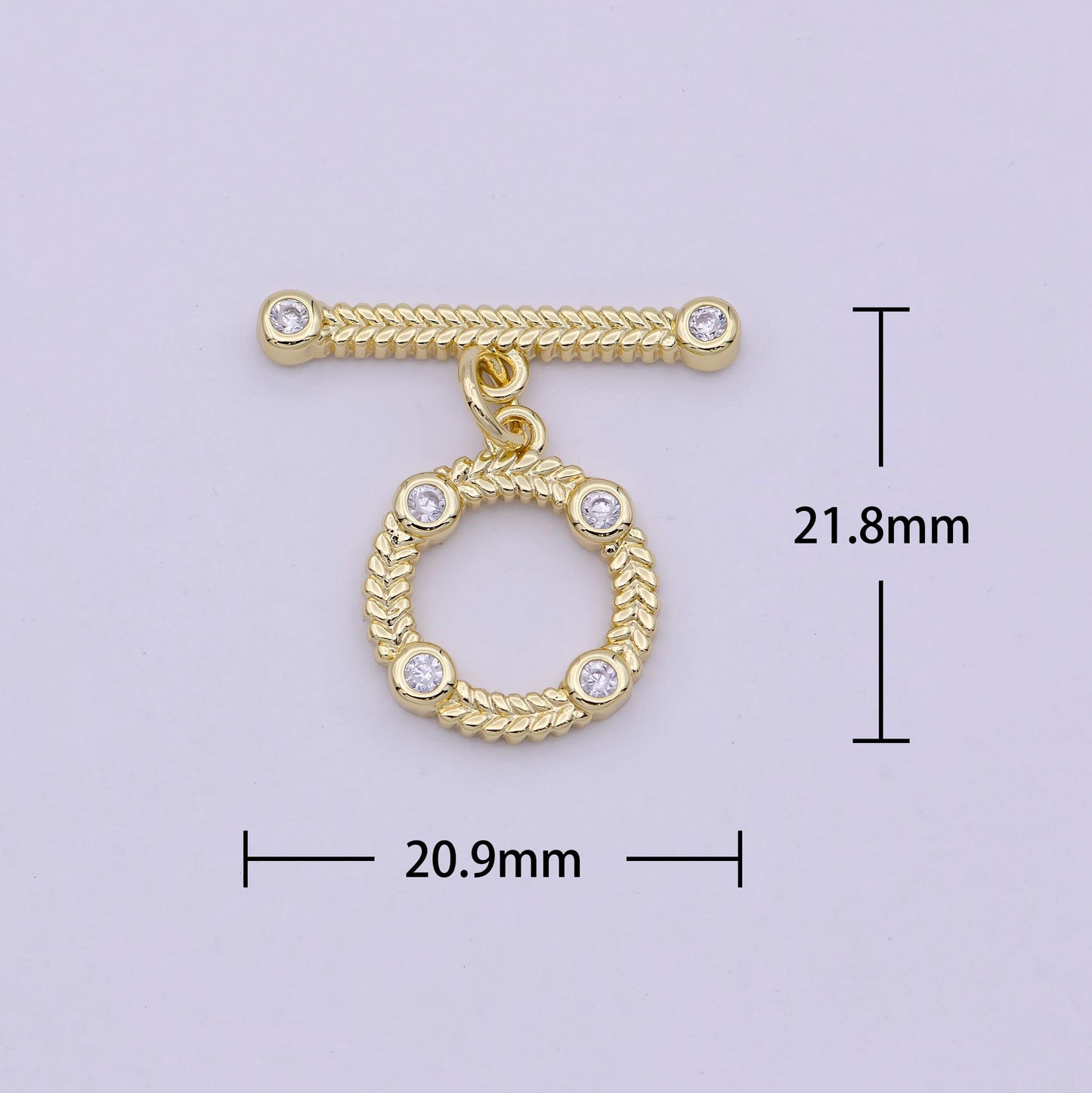 14k gold filled ot toggle clasps chevron cz clasps connectors for jewelry handmade making bracelet necklace l-622