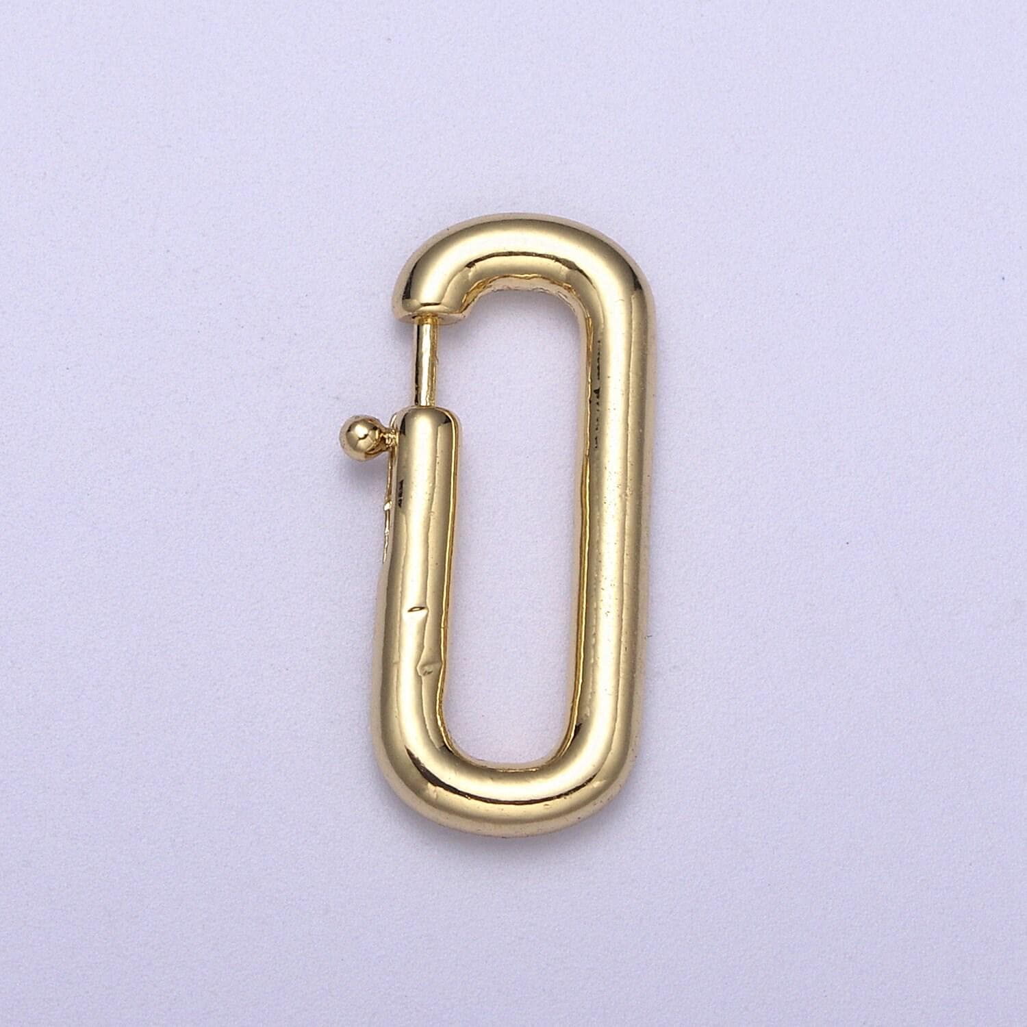 Spring gate clasp brass ,gate clasp, pull clasp, spring gate oval. spring clasp, spring gate pendant