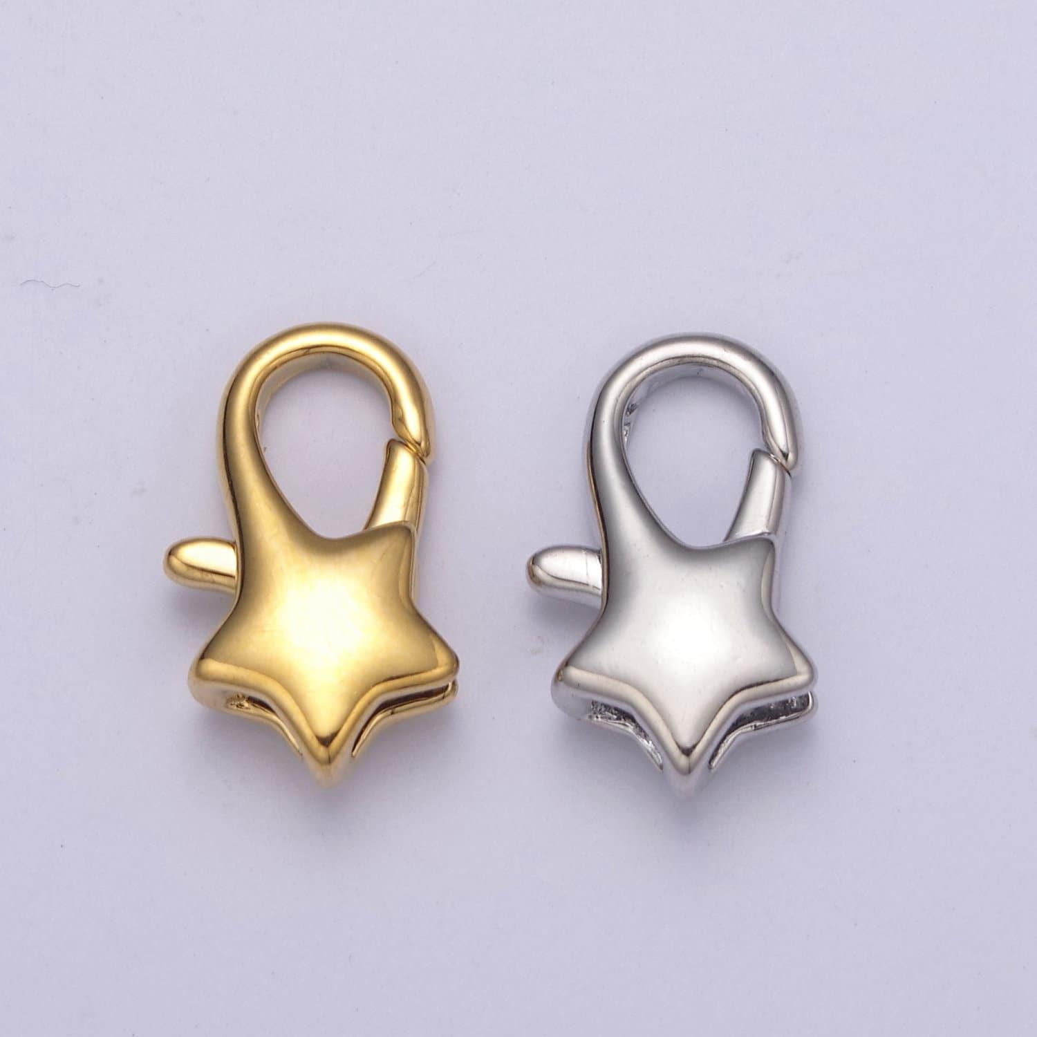 Gold filled star lobster clasp tiny star trigger clasp – celestial lobster claw for jewelry making supplies l-582 / l-590 / l-652 - l-655