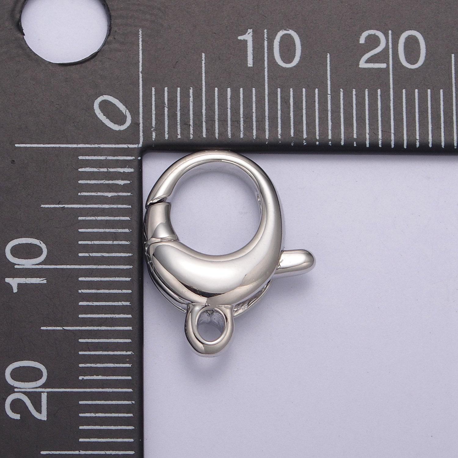 Gold / silver lobster clasps - oval style in 24k gold filled l-594 / l-595