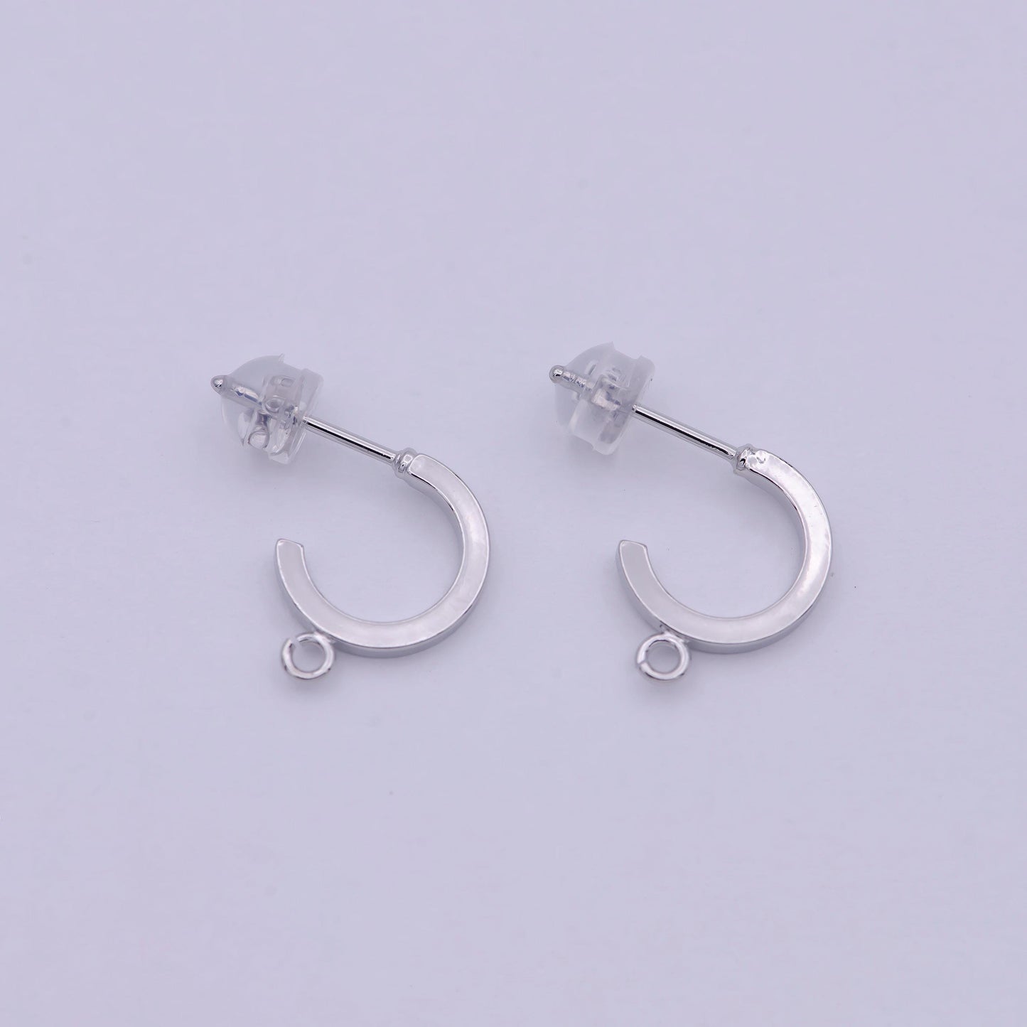 2 pcs 14k gold filled hoop stud w/ open link push back earring making 10mm, nickel free lead free for earring charm making finding k-197