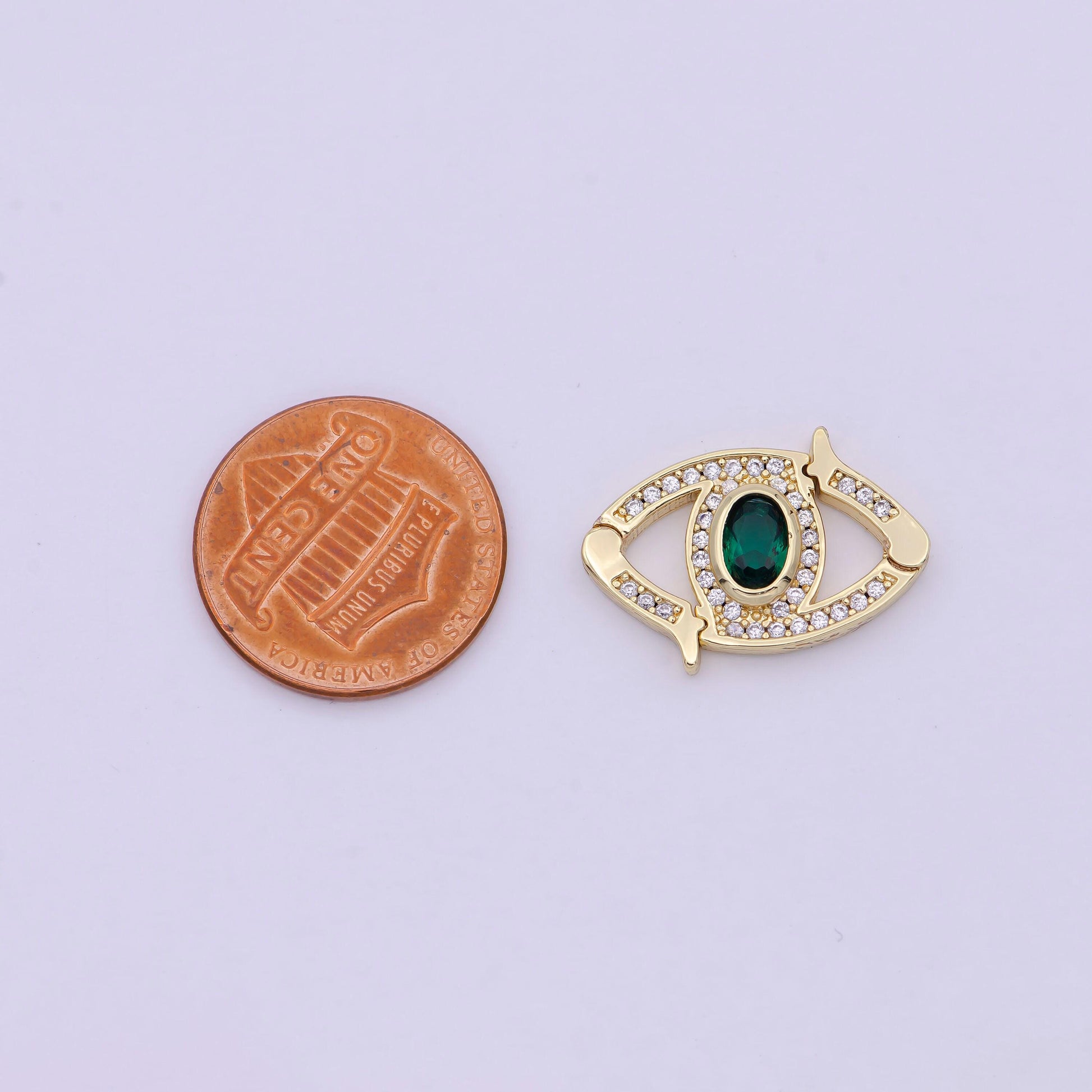 Mini 24k gold cz micro pave clasp evil eye lock clasp, interlock micro pave clasp fastener for bracelet necklace connector clasp l-566 l-567