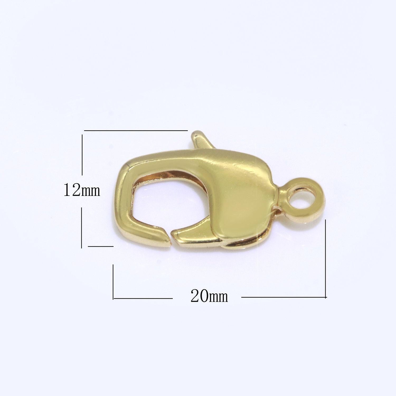 20x12mm lobster clasp in gold filled / silver for necklace bracelet anklet jewelry making | l-502 l-503