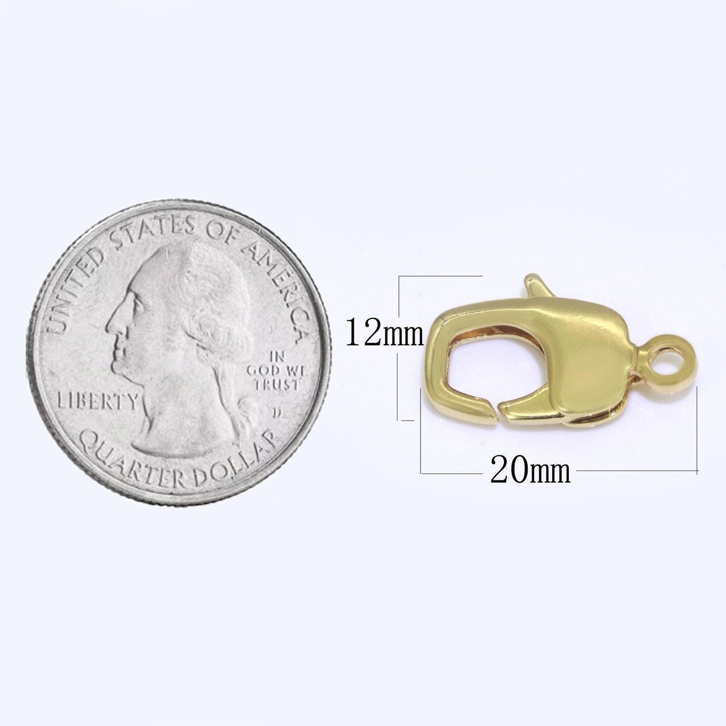 20x12mm lobster clasp in gold filled / silver for necklace bracelet anklet jewelry making | l-502 l-503