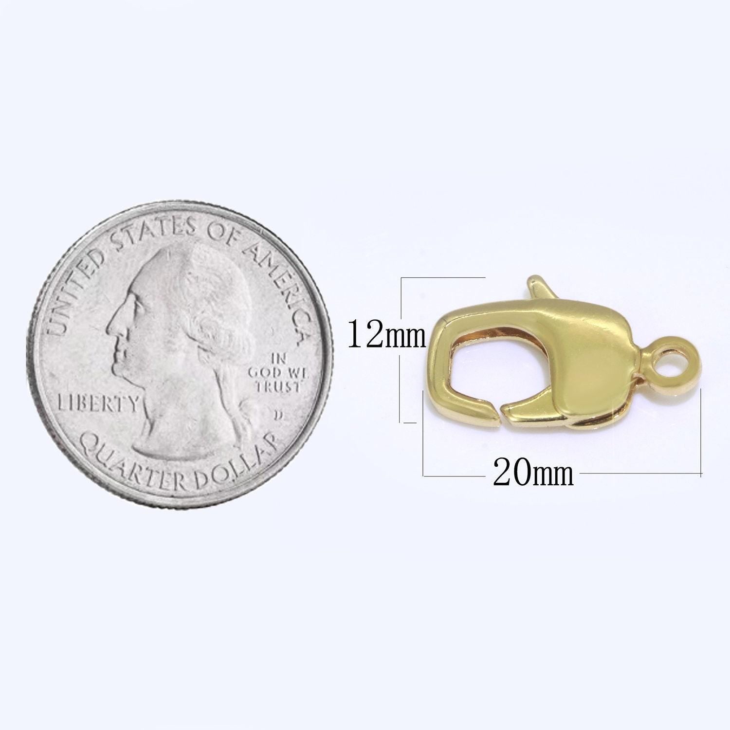 20x12mm lobster clasp in gold filled / silver for necklace bracelet anklet jewelry making | l-502 l-503