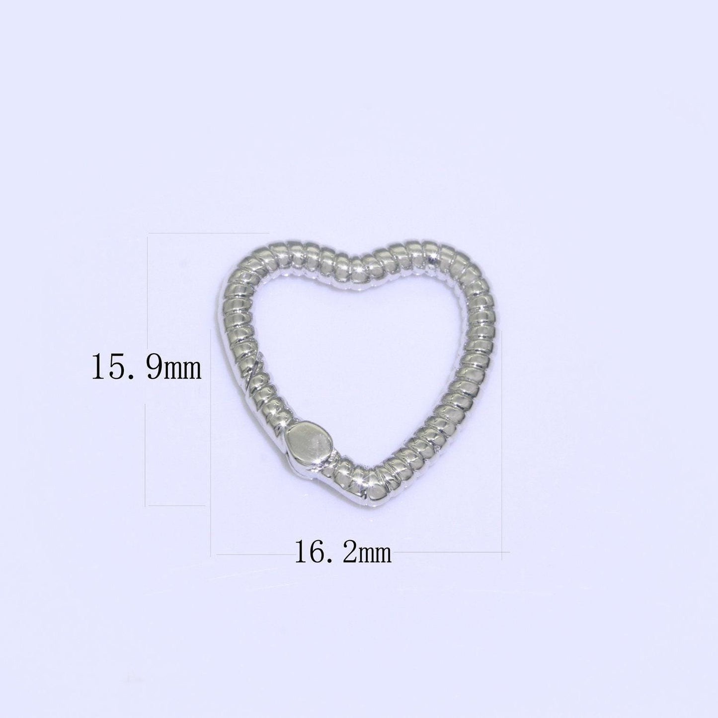 16mm heart gold spring buckle metal snap clasp spring gate ring, trigger round ring, snap clasp hook for jewelry supply