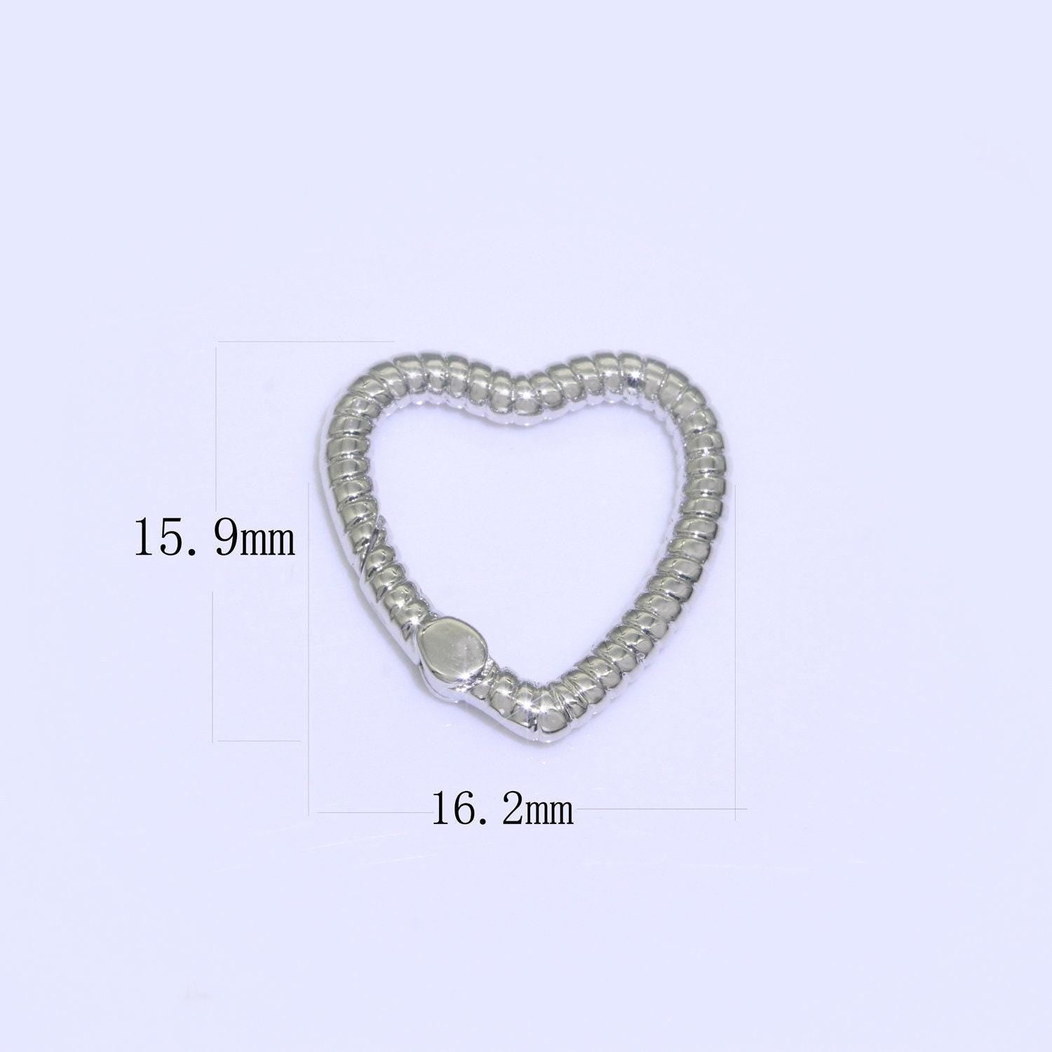 16mm heart gold spring buckle metal snap clasp spring gate ring, trigger round ring, snap clasp hook for jewelry supply