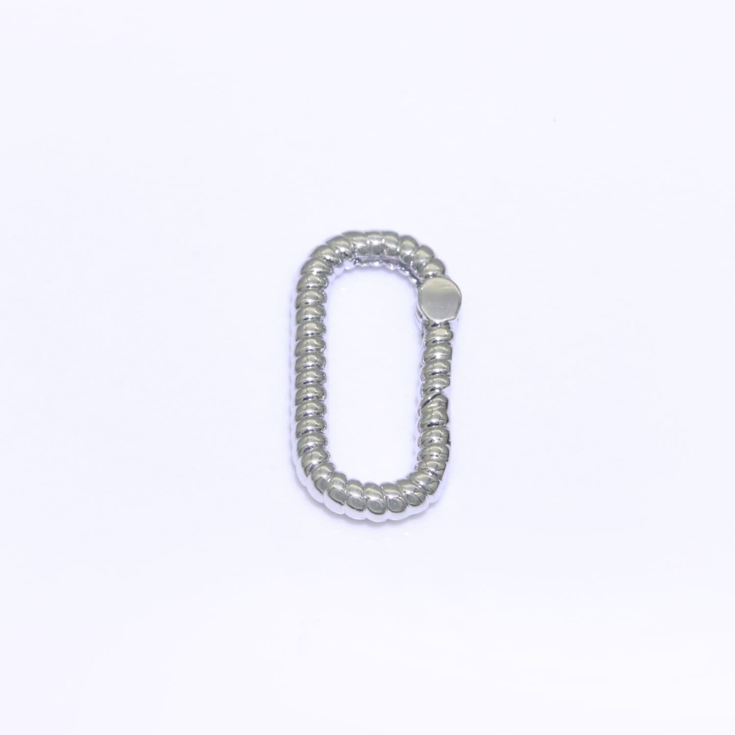 1x twisted gold spring gate ring, 18.8 mm marine rope push gate ring, charm holder clasp for connector bracelet end clasp rose gold silver