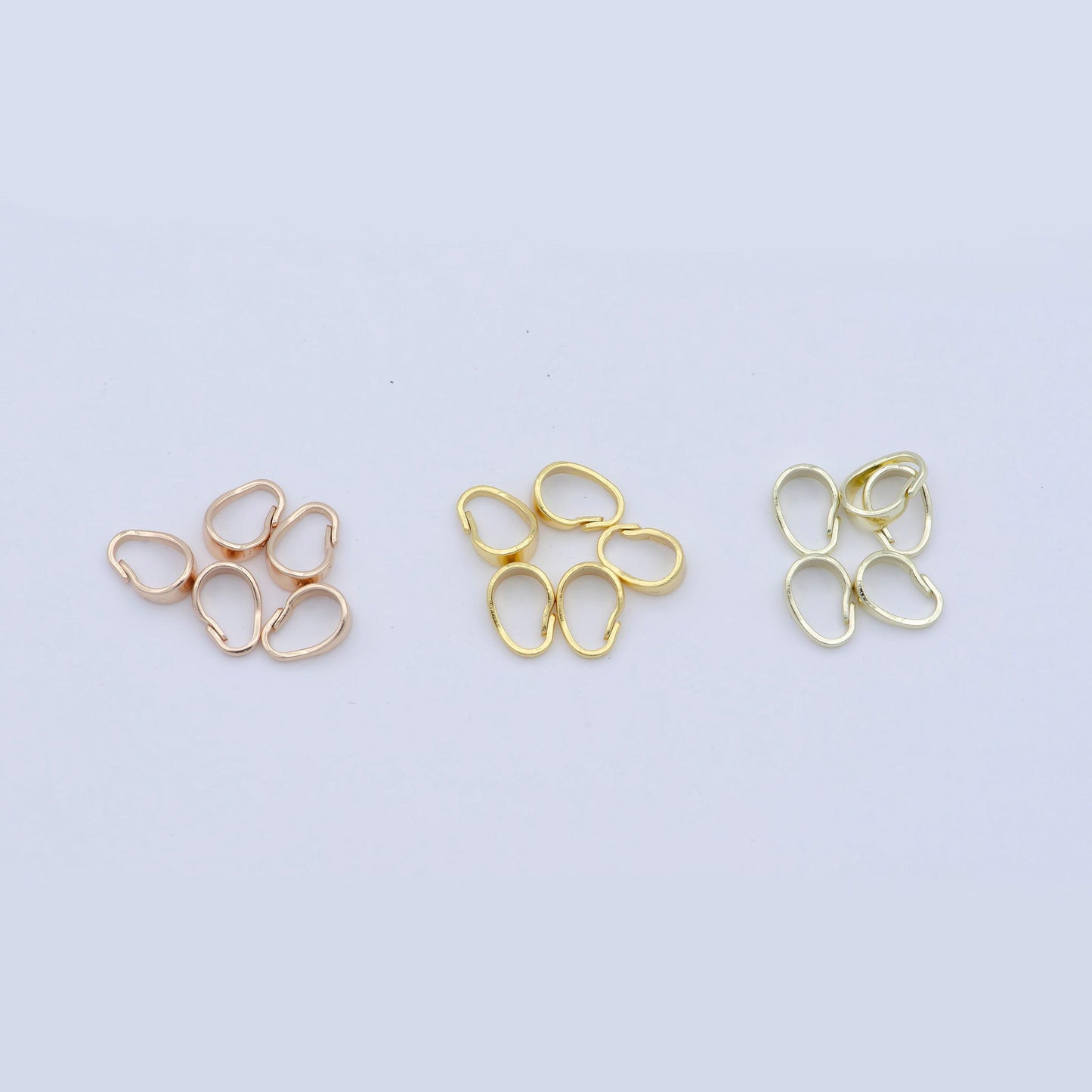 Open jump rings (7.1mm x 5.1mm x 2.7mm) pendant hooks gold filled jewelry finding kit supplies for diy necklace jewelry making - l398-400