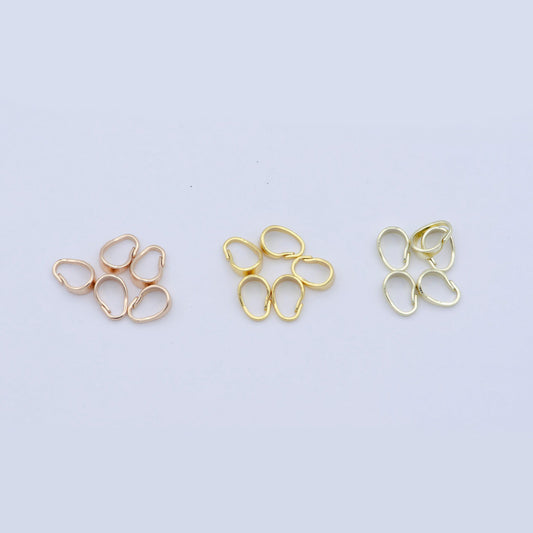 Open jump rings (7.1mm x 5.1mm x 2.7mm) pendant hooks gold filled jewelry finding kit supplies for diy necklace jewelry making - l398-400