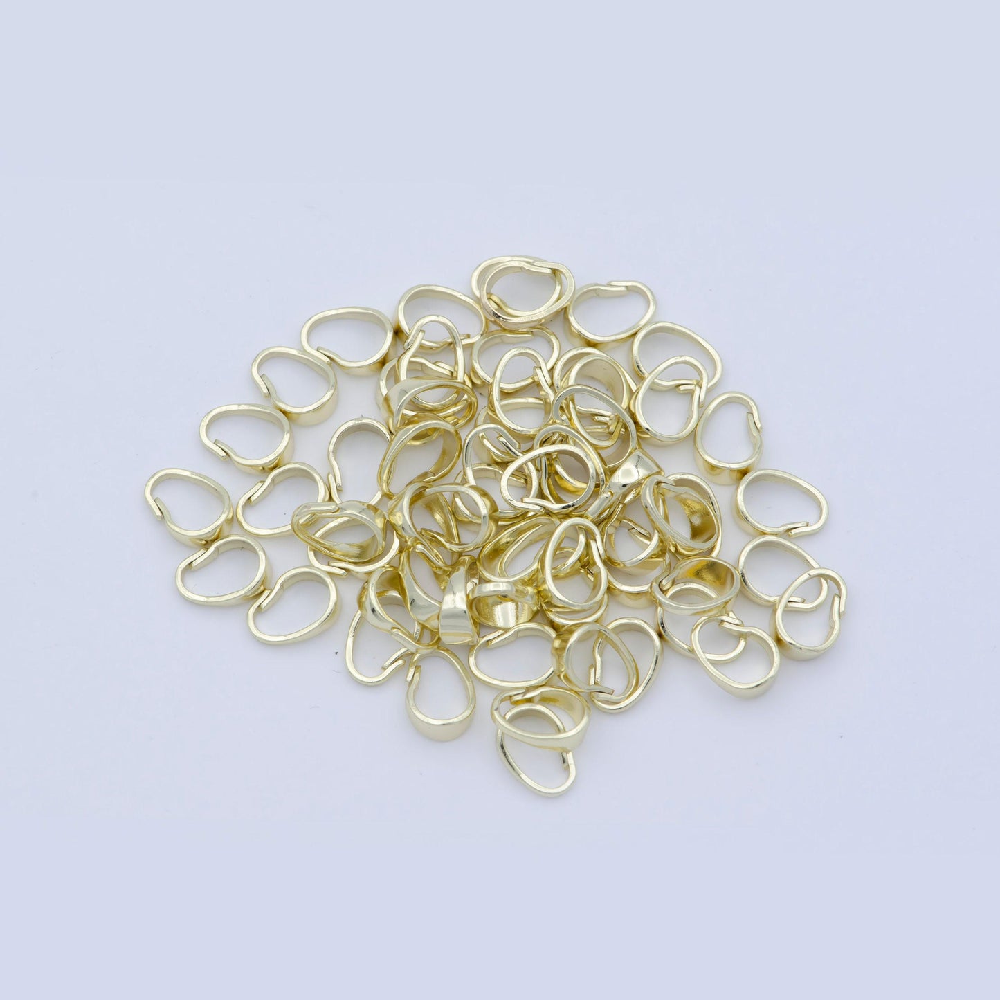 Open jump rings (7.1mm x 5.1mm x 2.7mm) pendant hooks gold filled jewelry finding kit supplies for diy necklace jewelry making - l398-400