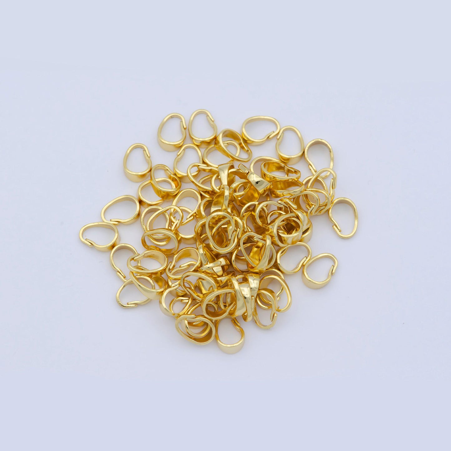 Open jump rings (7.1mm x 5.1mm x 2.7mm) pendant hooks gold filled jewelry finding kit supplies for diy necklace jewelry making - l398-400