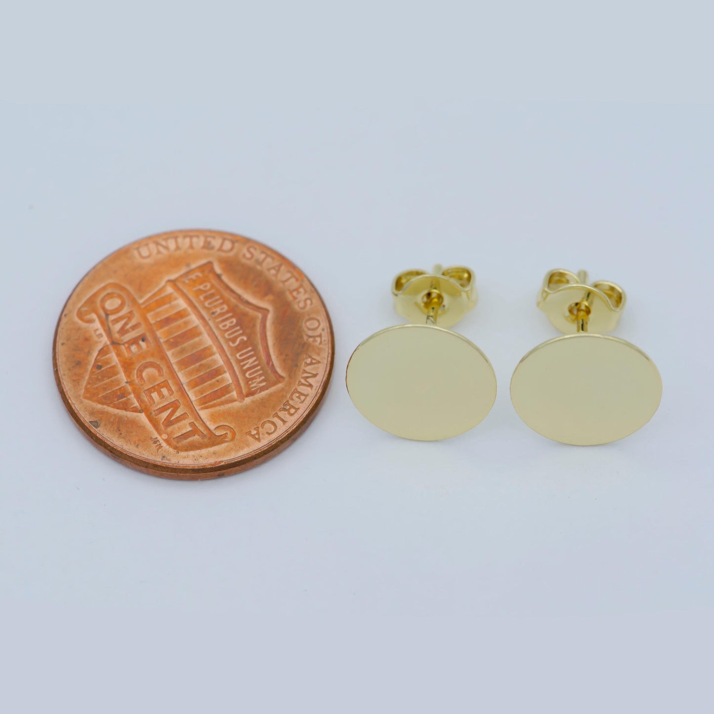 6mm, 8mm,10mm round gold earrings •gold stud earrings •circle stud round tack disc •14k gold filled geo round earrings post stud, l-391 -393