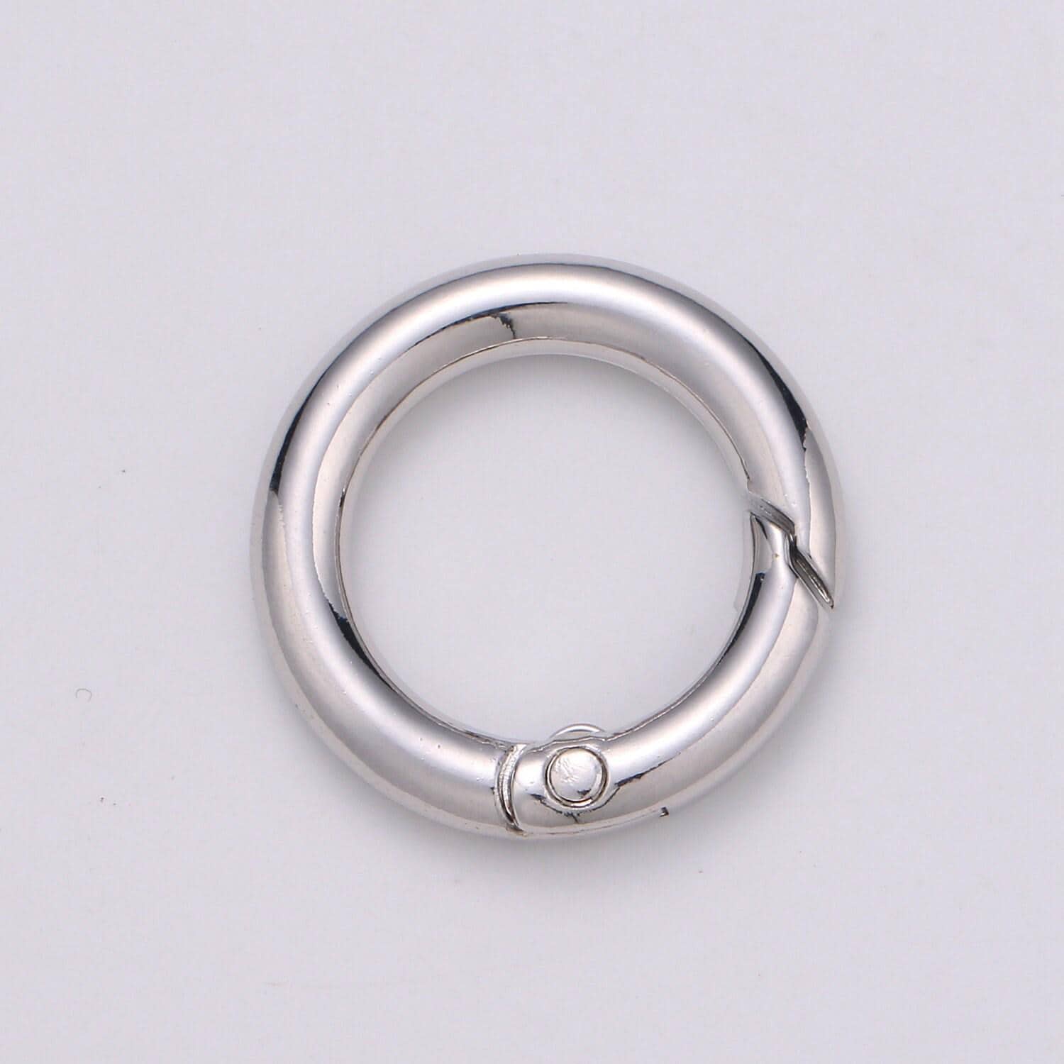 Gold spring gate ring,push gate ring, 24mm diameter ring charm holder rose gold black gun metal silver clasp connector charm holder l-36-l39