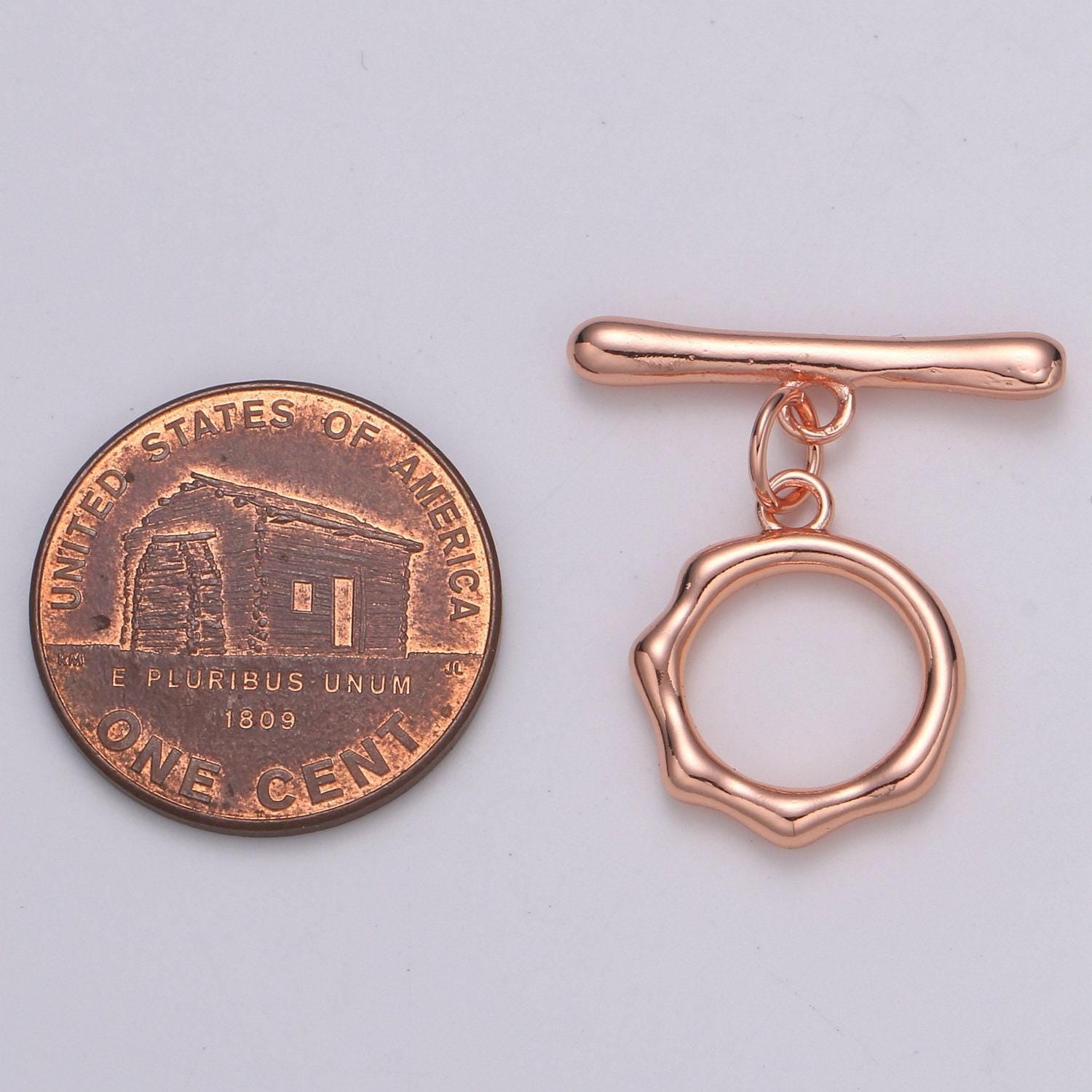 1pc toggle clasp with jump ring chose color-gold, rose gold black, silver ot clasp for jewelry making supply supp-1179