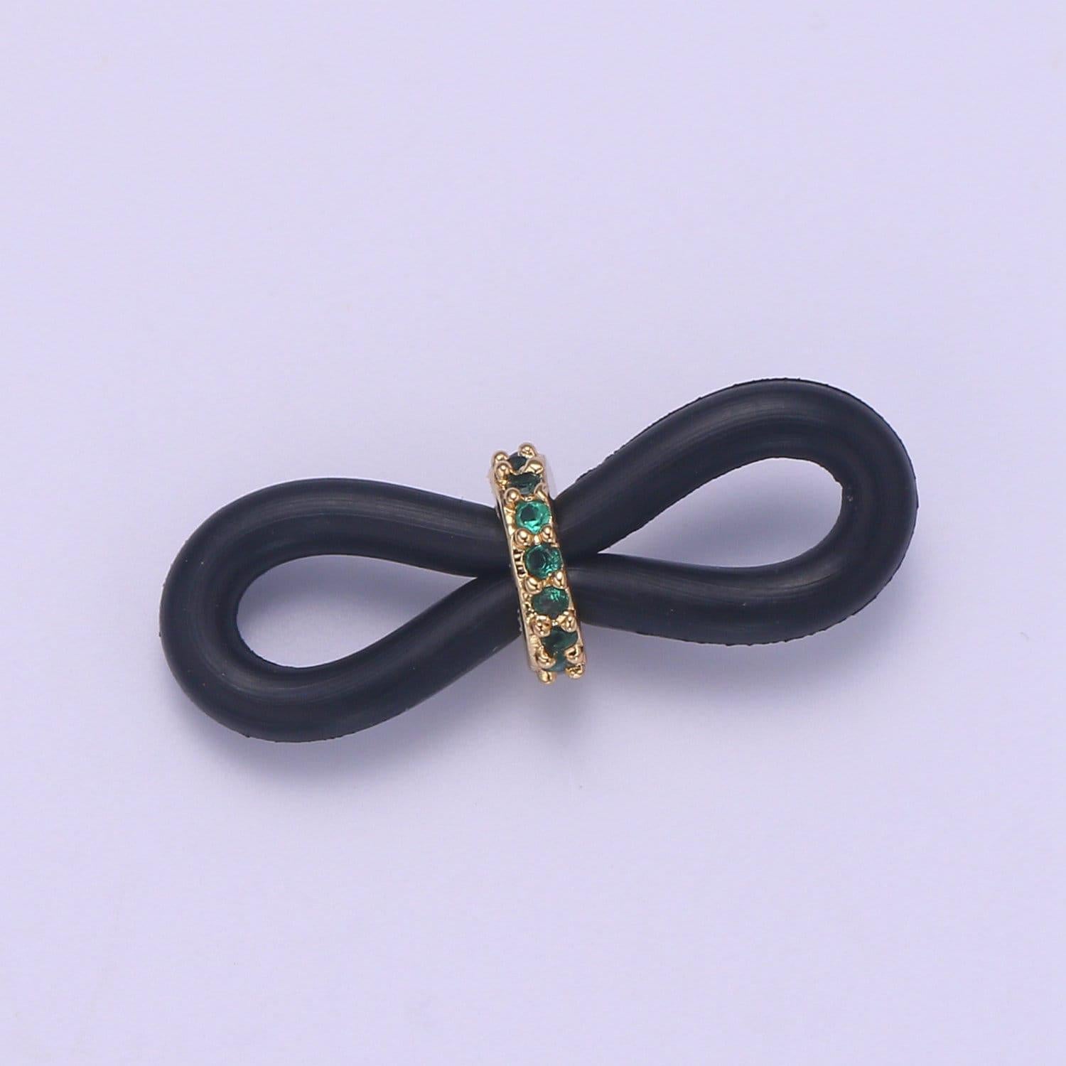 Rubber parts with adjustable Cz Beads for Glasses Charm Trend Sunglasses Eyeglasses Charm Supply Jewelry Making