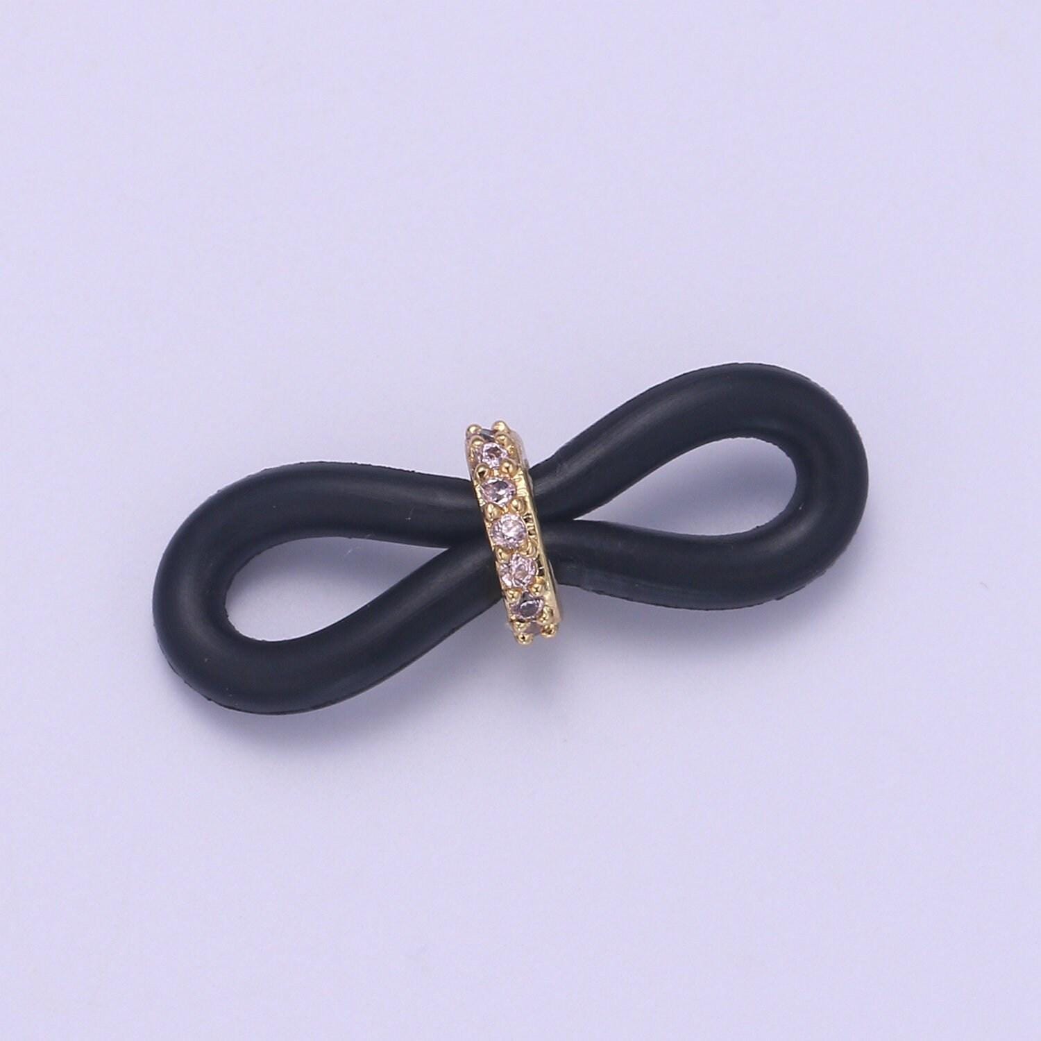 Rubber parts with adjustable Cz Beads for Glasses Charm Trend Sunglasses Eyeglasses Charm Supply Jewelry Making