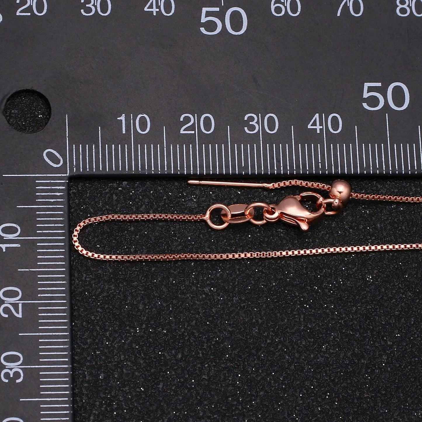 1x adjustable bracelet ready to wear 18k gold square box chain bracelet dainty box chain for jewelry making with pendant charm l-206