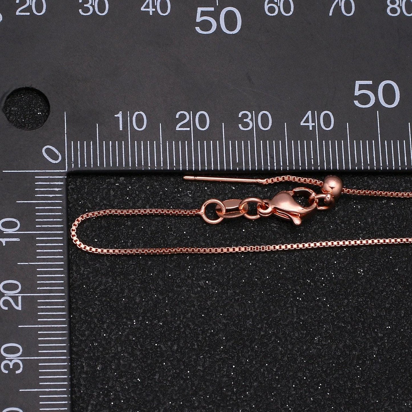 1x adjustable bracelet ready to wear 18k gold square box chain bracelet dainty box chain for jewelry making with pendant charm, l-206~l-209