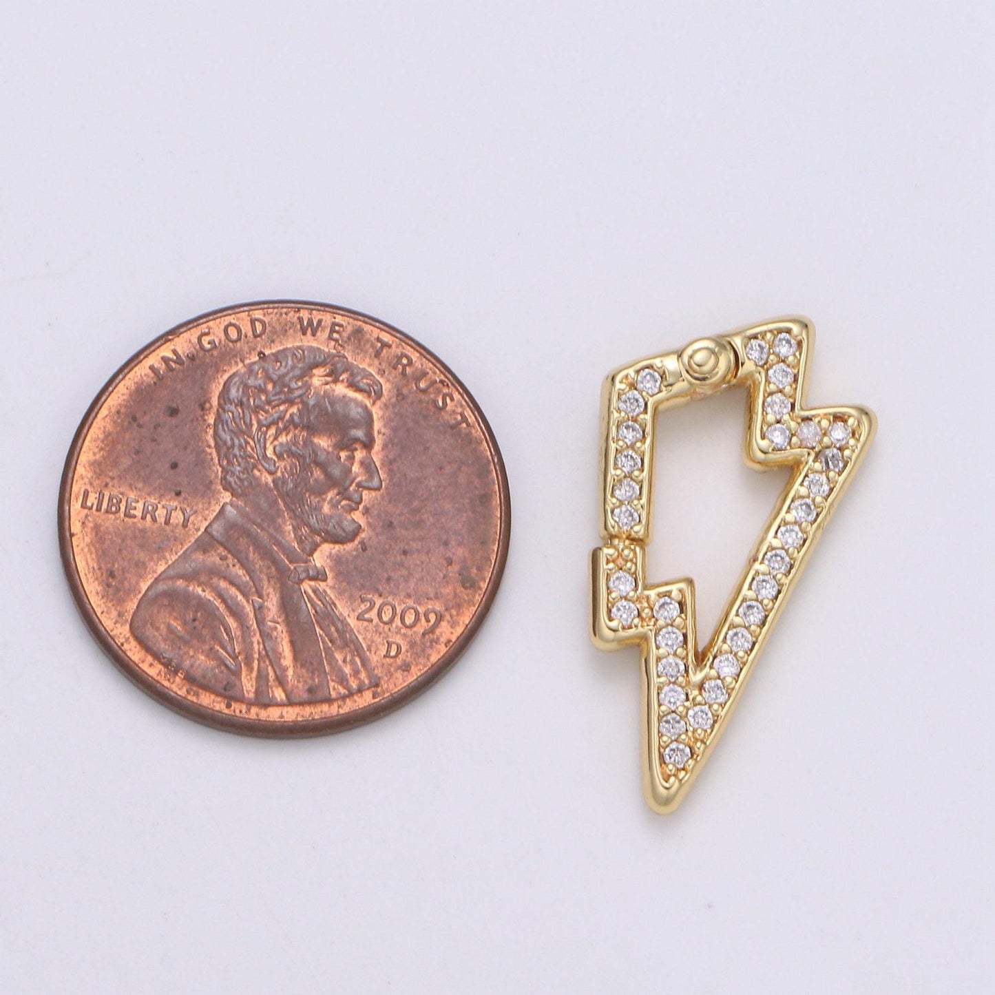 1pc thunder push gate ring clasp, bolt clasp, interlocking clasp, pave storm shaped clasps, gold silver color option,1103,1104