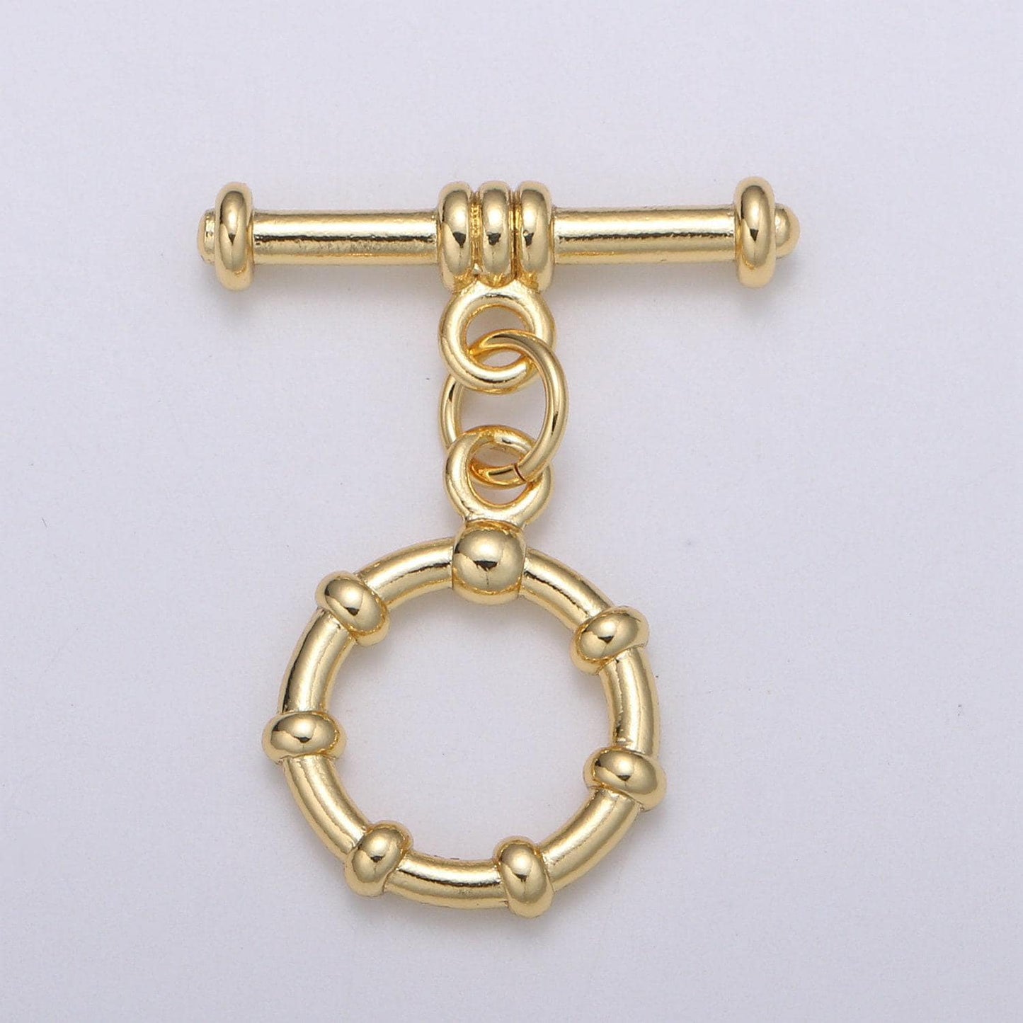 1 set 12 mm 24k gold buoy toggle clasp with jump ring ship wheel clasp ring, charm holder clasp for connector, wristlet holder l-143