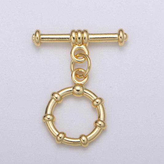 1 set 12 mm 24k gold buoy toggle clasp with jump ring ship wheel clasp ring, charm holder clasp for connector, wristlet holder l-143