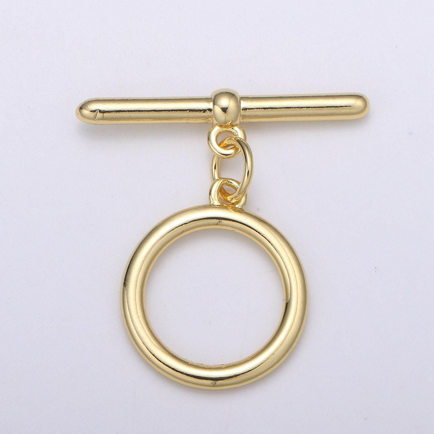 1x 24k gold toggle clasp with jump ring chose color-gold, rose gold black, silver ot clasp for jewelry making supply supp-1076, 1077,