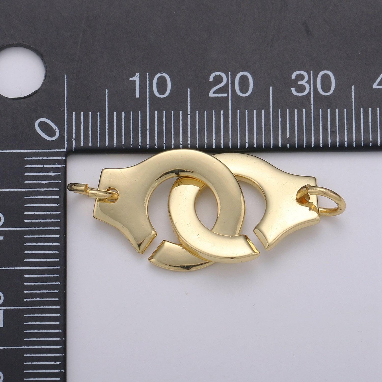 1 pair round hook clasp 24k gold , wholesale hook jump ring for jewelry necklace bracelet anklet making, size 37mmx15mm, supp-1025