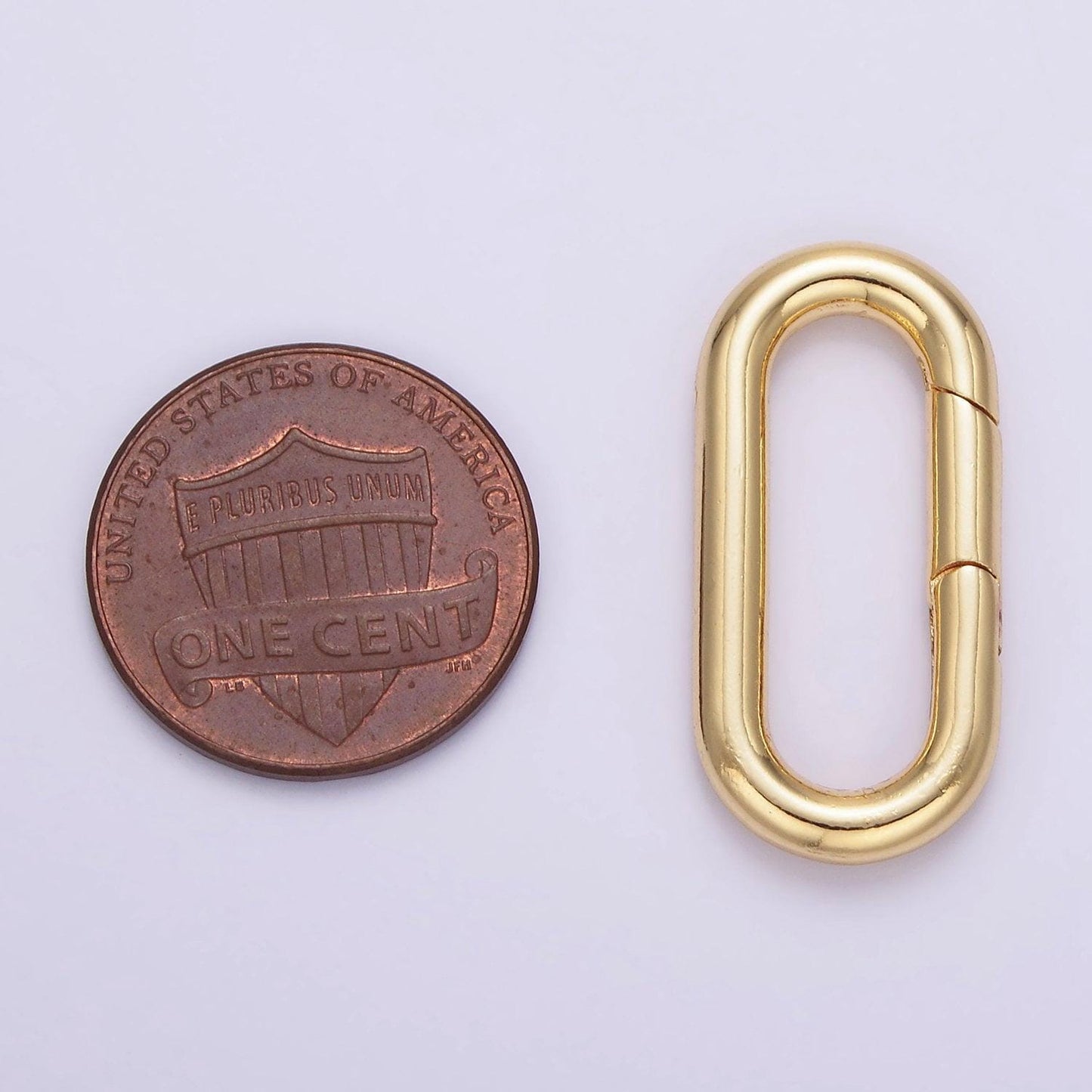 14k gold filled oval carabiner clasp buckle clasp carabiner push gate ring charm holder for diy jewelry making supply l080