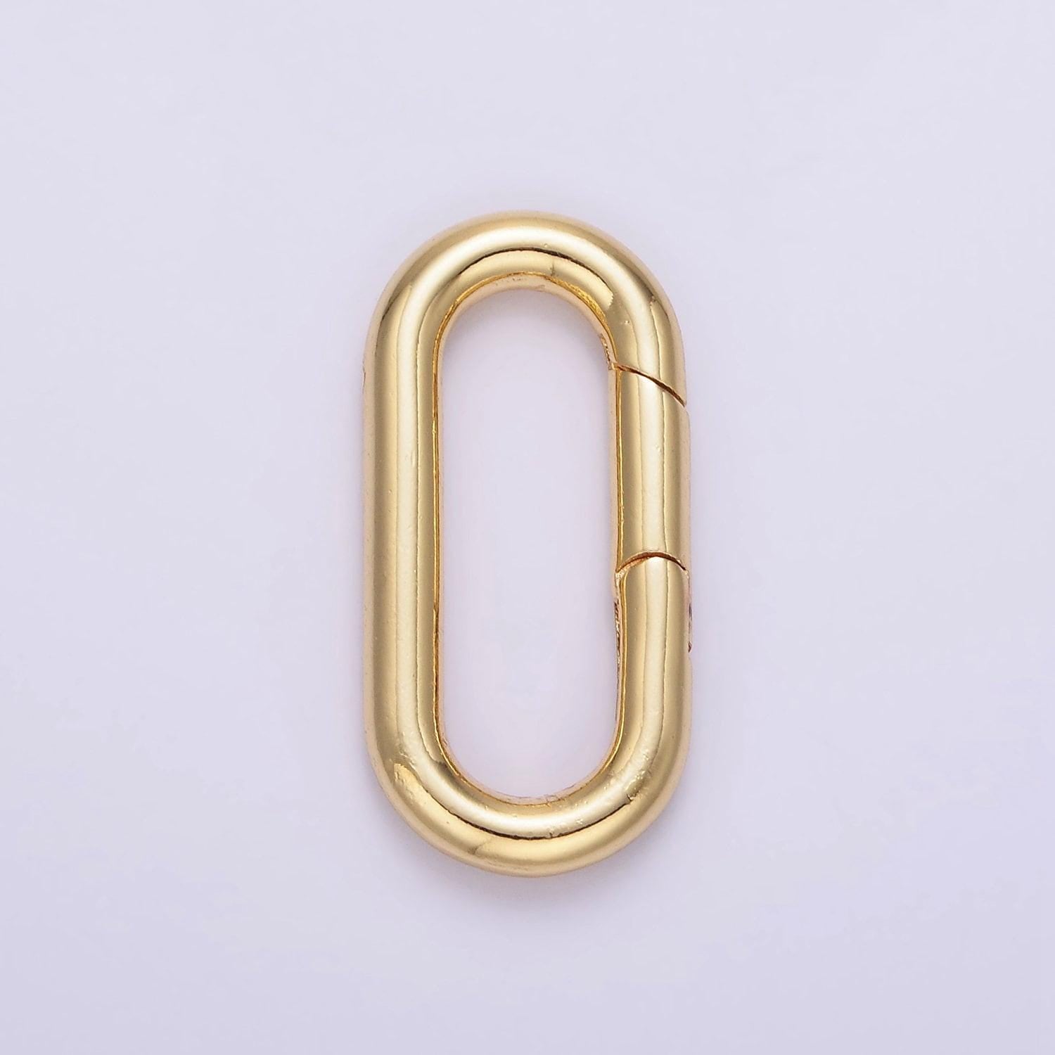14k gold filled oval carabiner clasp buckle clasp carabiner push gate ring charm holder for diy jewelry making supply l080