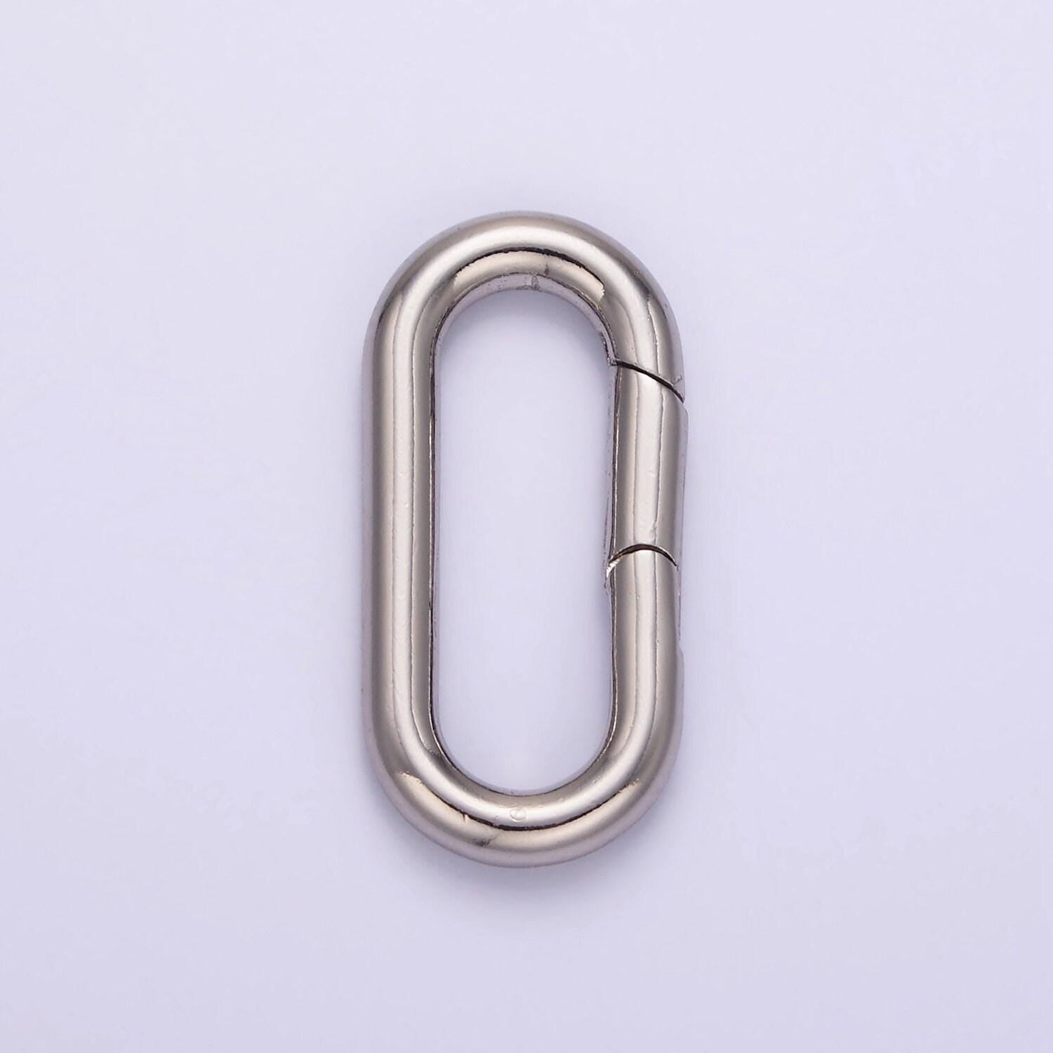 14k gold filled oval carabiner clasp buckle clasp carabiner push gate ring charm holder for diy jewelry making supply l080