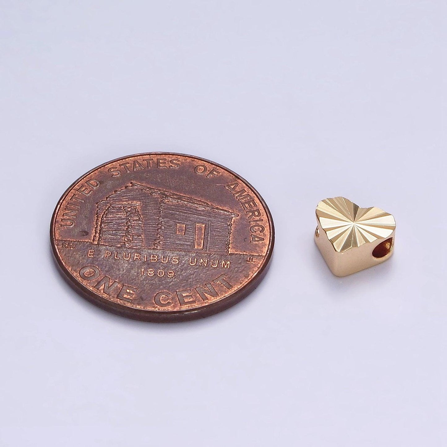 1x gold dainty heart spacer beads, sunburst beads, celestial bracelet connector for bracelet jewelry making supply finding 7x6mm b-835