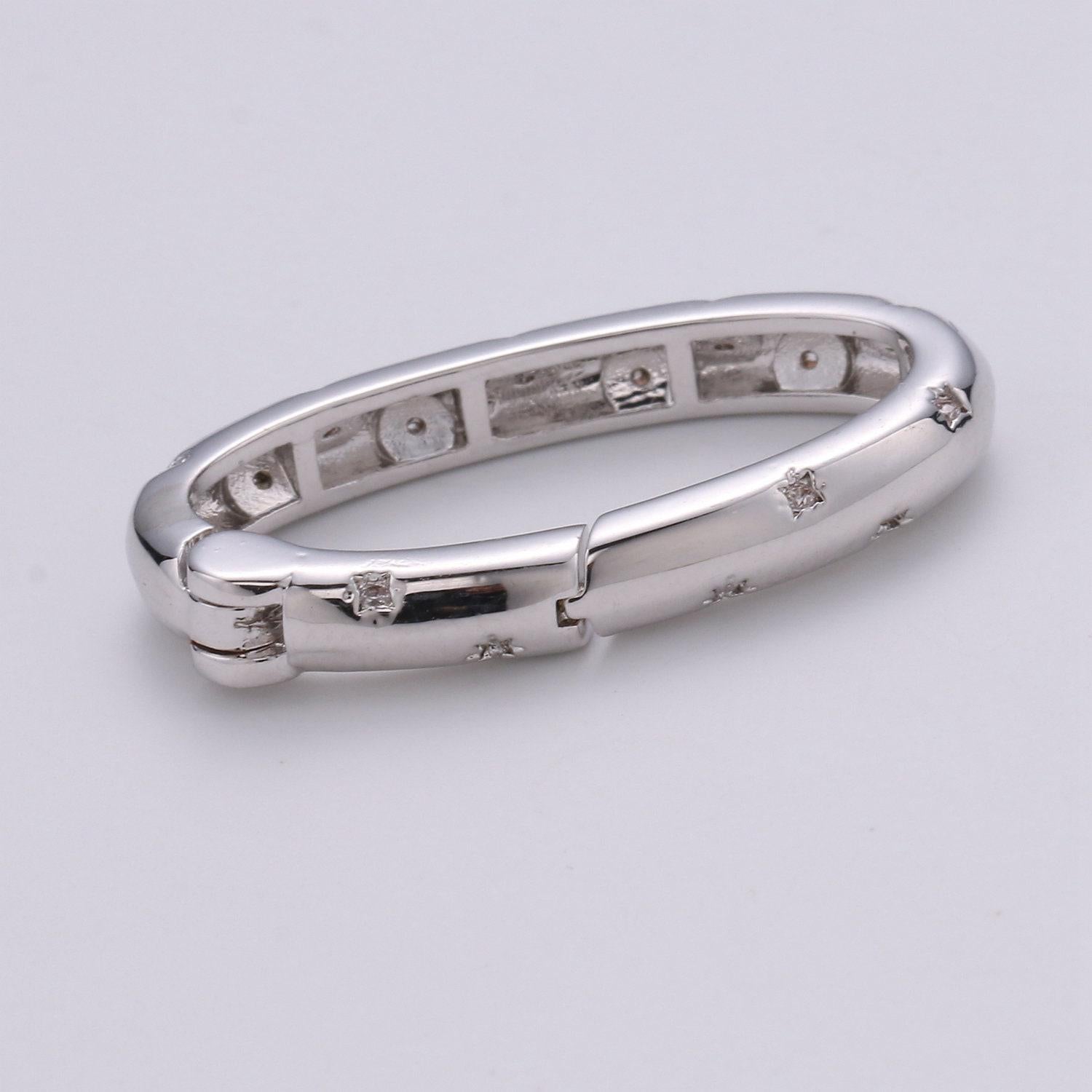 Gold spring gate ring,push gate ring, 30x15mm oval ring charm holder rose gold black gun metal silver clasp connector charm holder supp-85