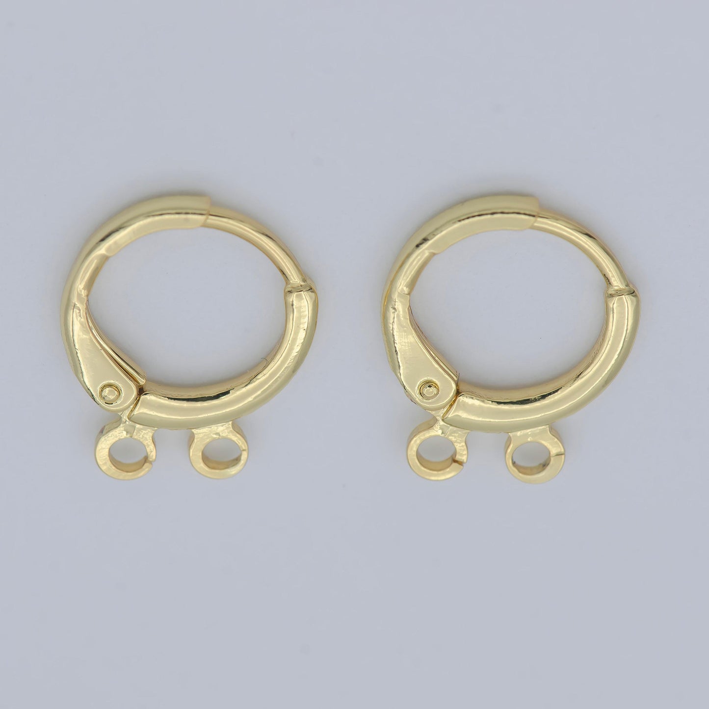 1pair gold hoop earring thin hoop earring supplies with open link for charm chandelier ring 3,4,5 holes for diy earring jewelry supp 1135