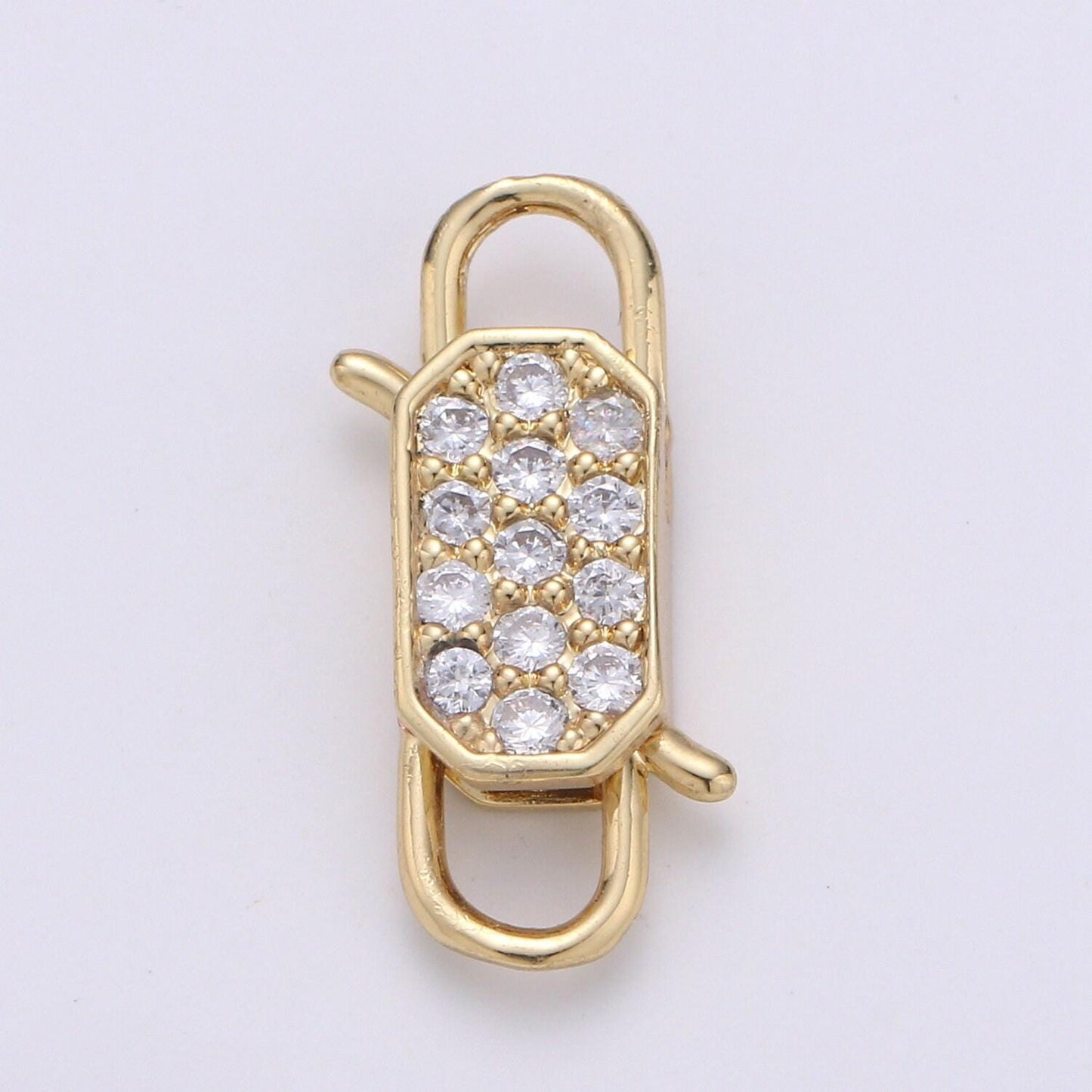 1pc cz carabiner mutiple color options spring push clasp,double clasp connector, interlocking oval lock clasp, supp- 725, 726, 727, 728, 729
