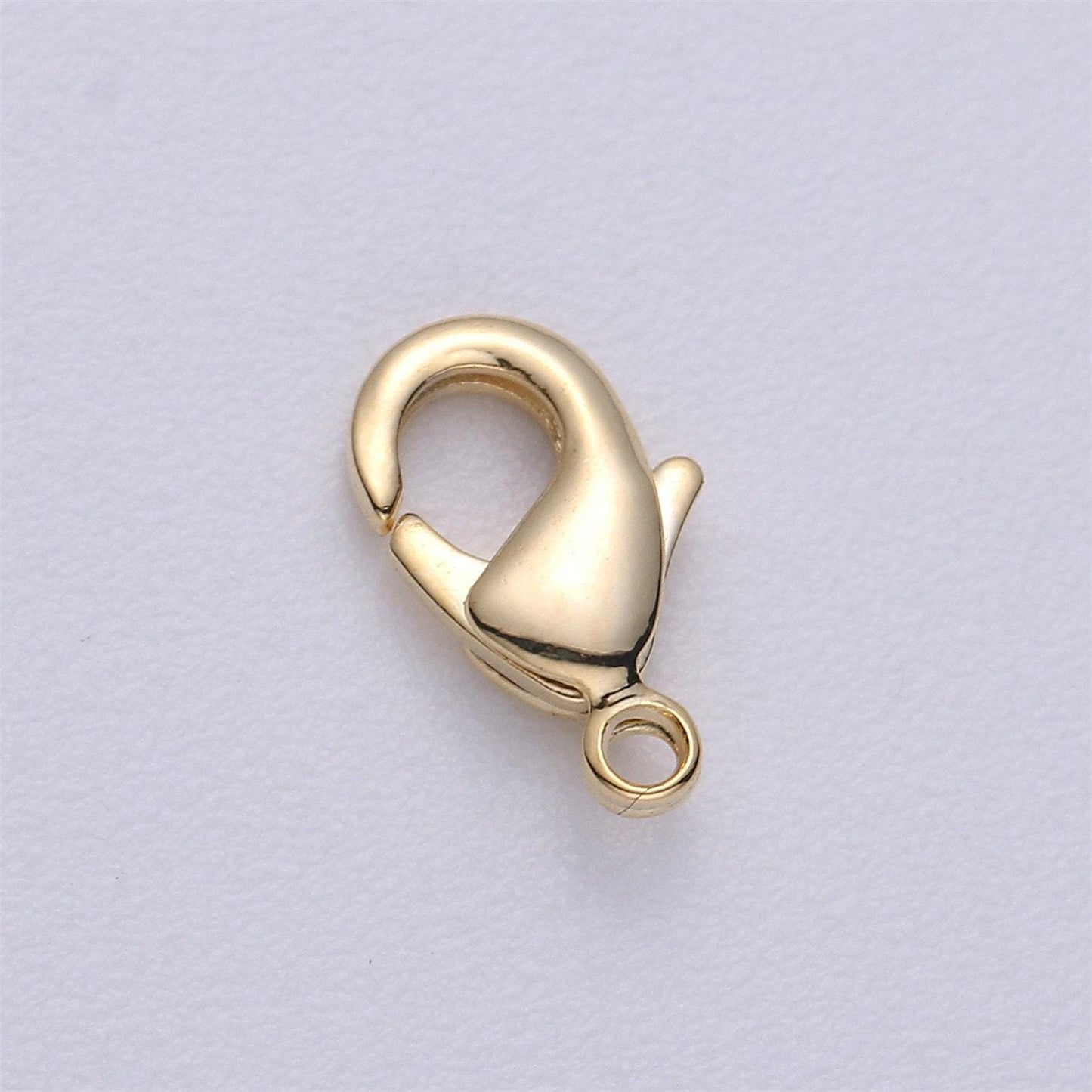 5pc wholesale lobster clasp gold lobster claw  for jewelry making, size option 9.1mmx5.2mm, supp-116