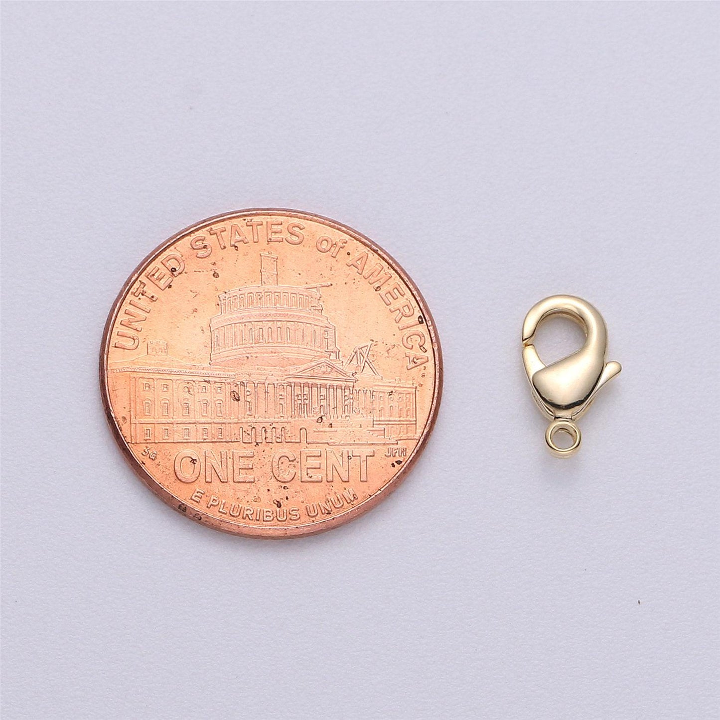 5pc wholesale lobster clasp gold lobster claw  for jewelry making, size option 9.1mmx5.2mm, supp-116