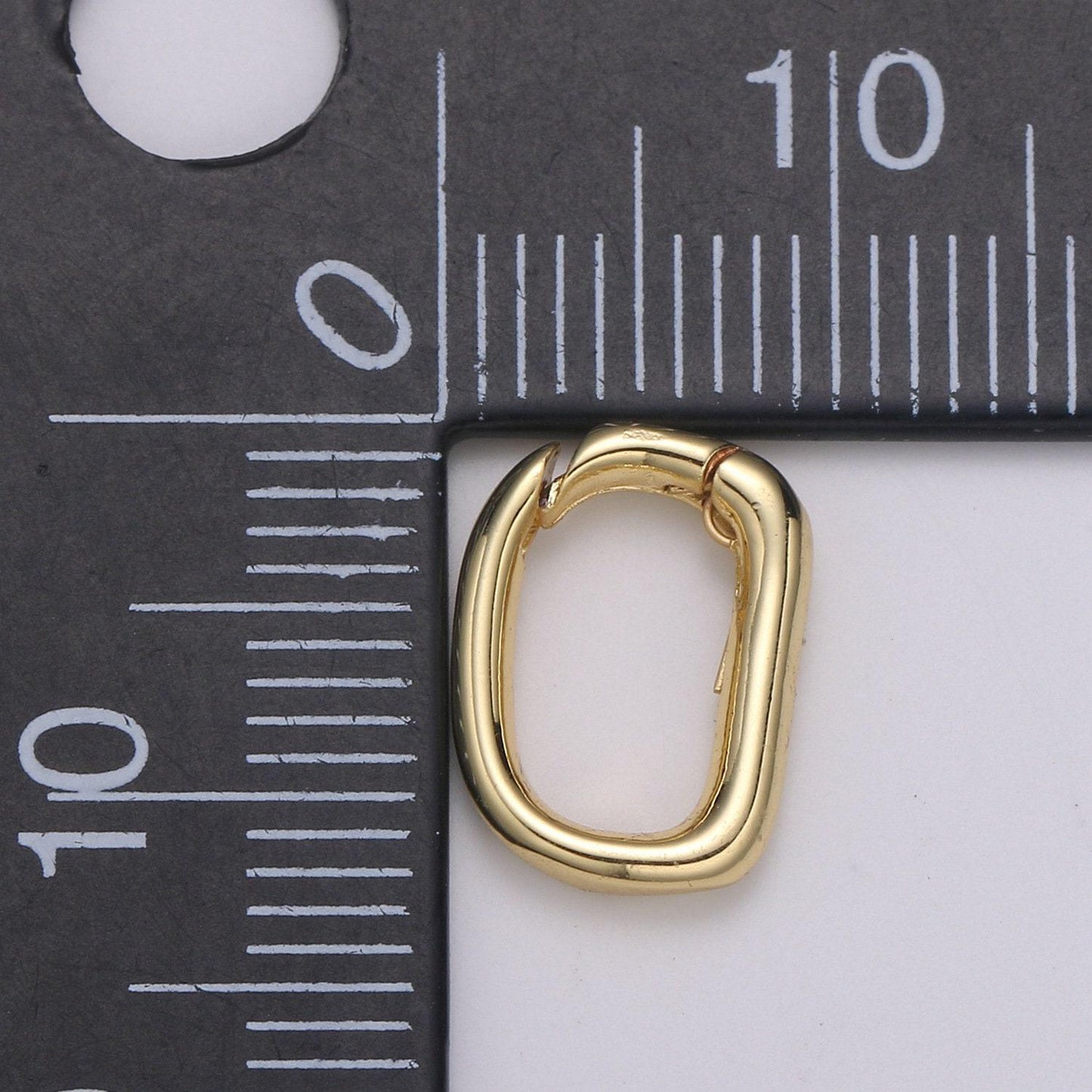 1pc small carabiner gold color spring push clasp, screw clasp d lock, interlocking oval lock clasp, supp-944