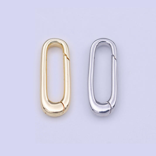Spring gate clasp brass , oval gate push clasp, spring gate oval. spring clasp charm holding link connector for necklace bracelet clasp k242