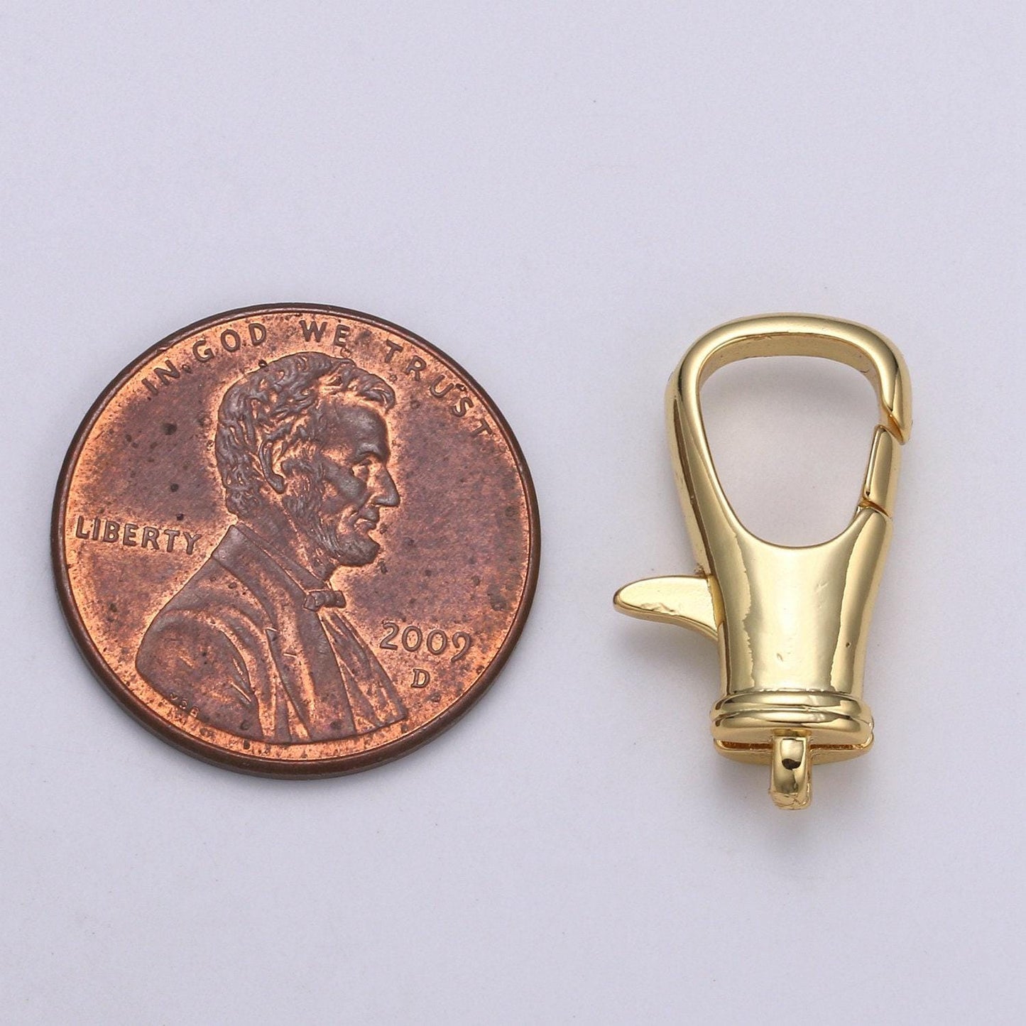 1pc wholesale lobster clasp 24k gold , bucket pail lobster claw for jewelry making, size 19.6mmx12.1mm, supp-1117