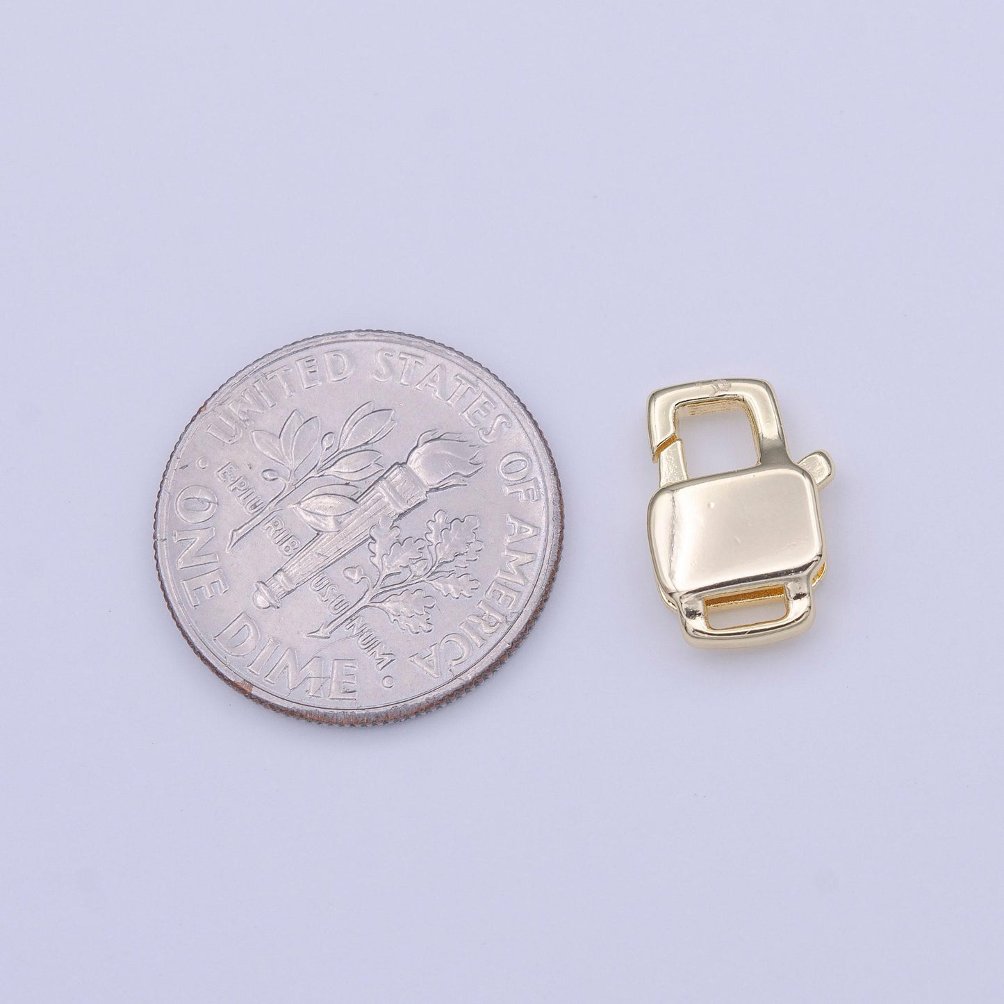 Mini square lobster clasp, jewelry clasp for bracelet necklace end clasp gold finding for jewelry making supplies k261
