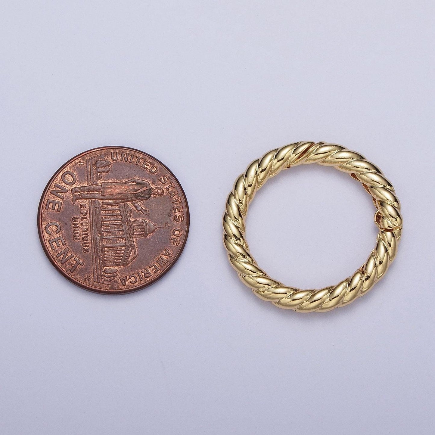 1 pc twisted gold spring gate ring 22mm marine rope push gate ring, charm holder clasp for connector, wristlet holder k-128 k-240