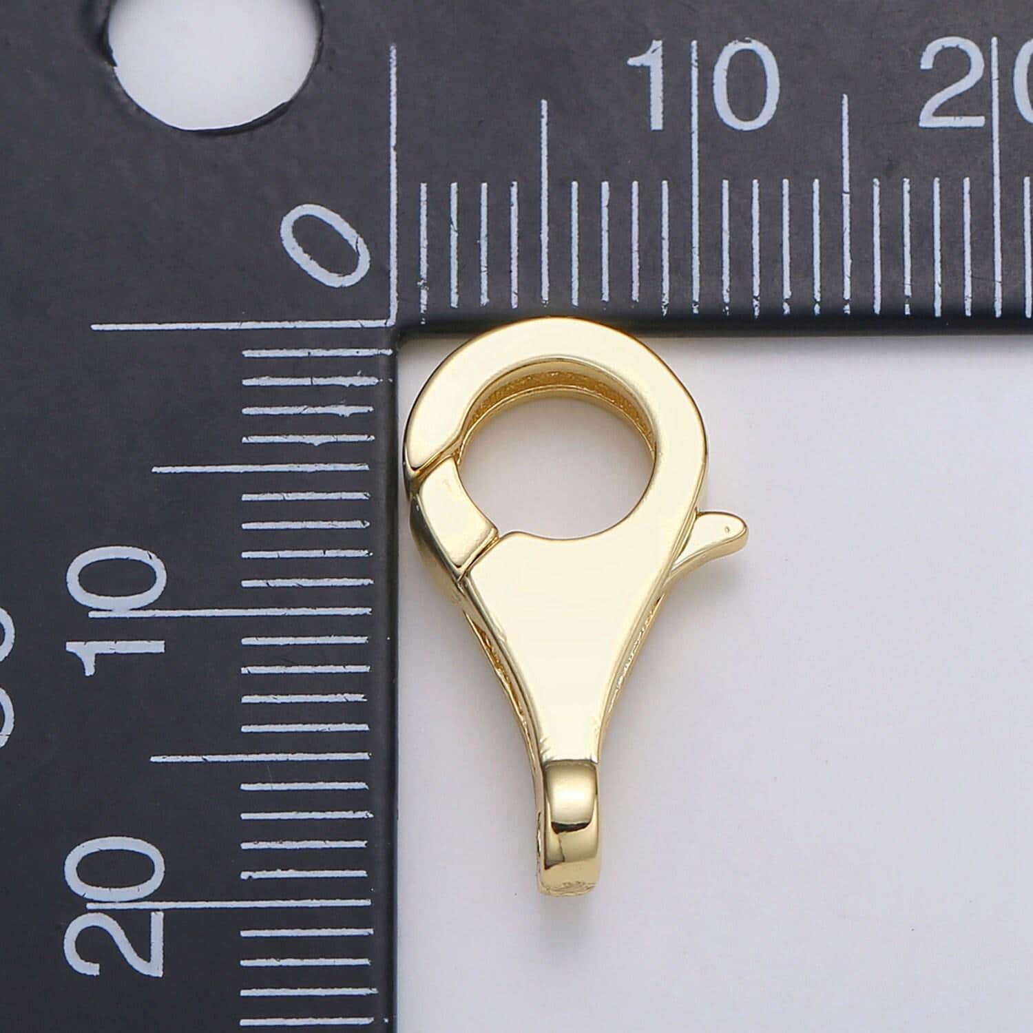 1pc wholesale lobster clasp 24k gold , slender lobster claw for jewelry making, size 20.1mmx11.1mm, supp-1115